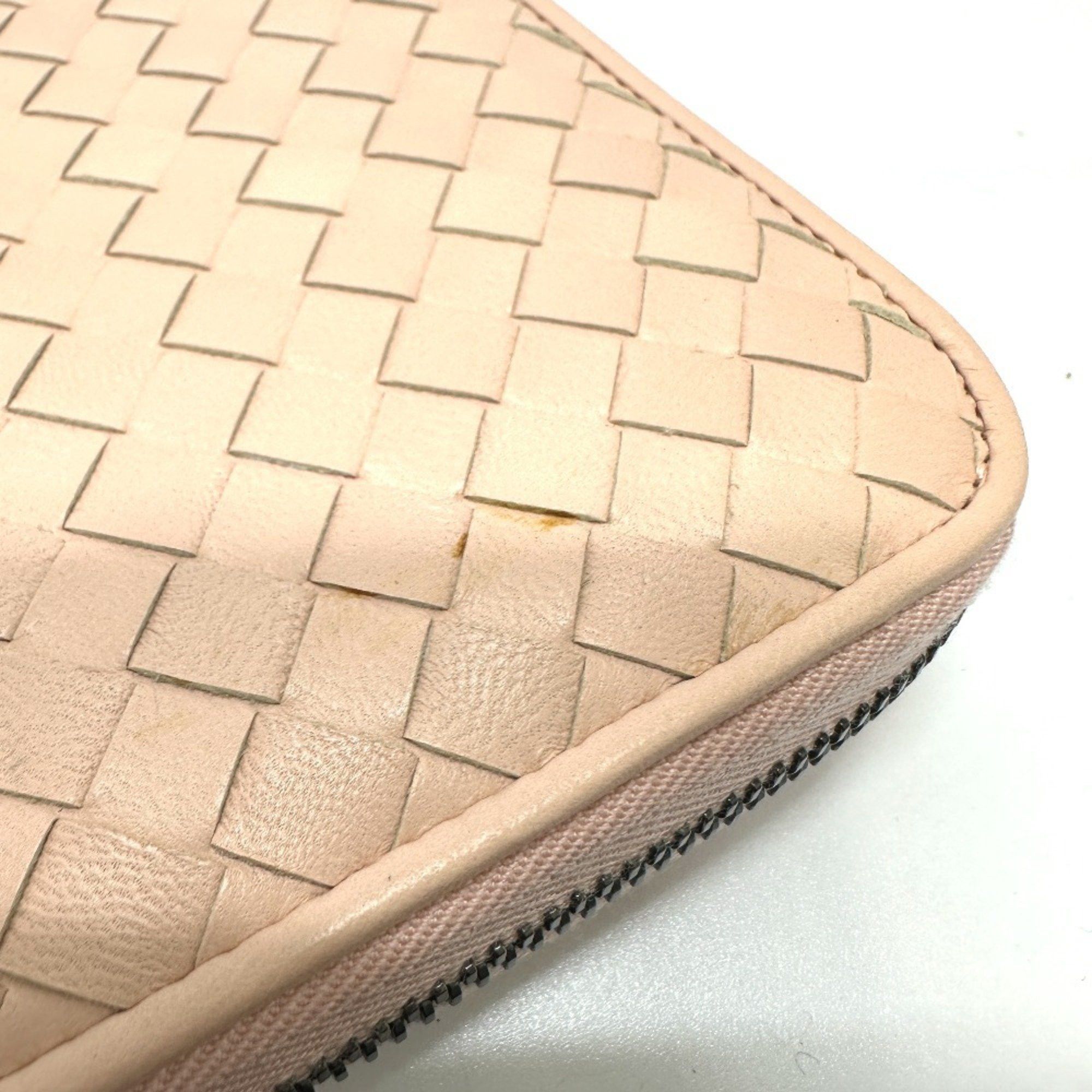 Bottega Veneta BOTTEGA VENETA Intrecciato Leather Round Zip Long Wallet for Men, Pink Size ONE SIZE - 8 Thumbnail