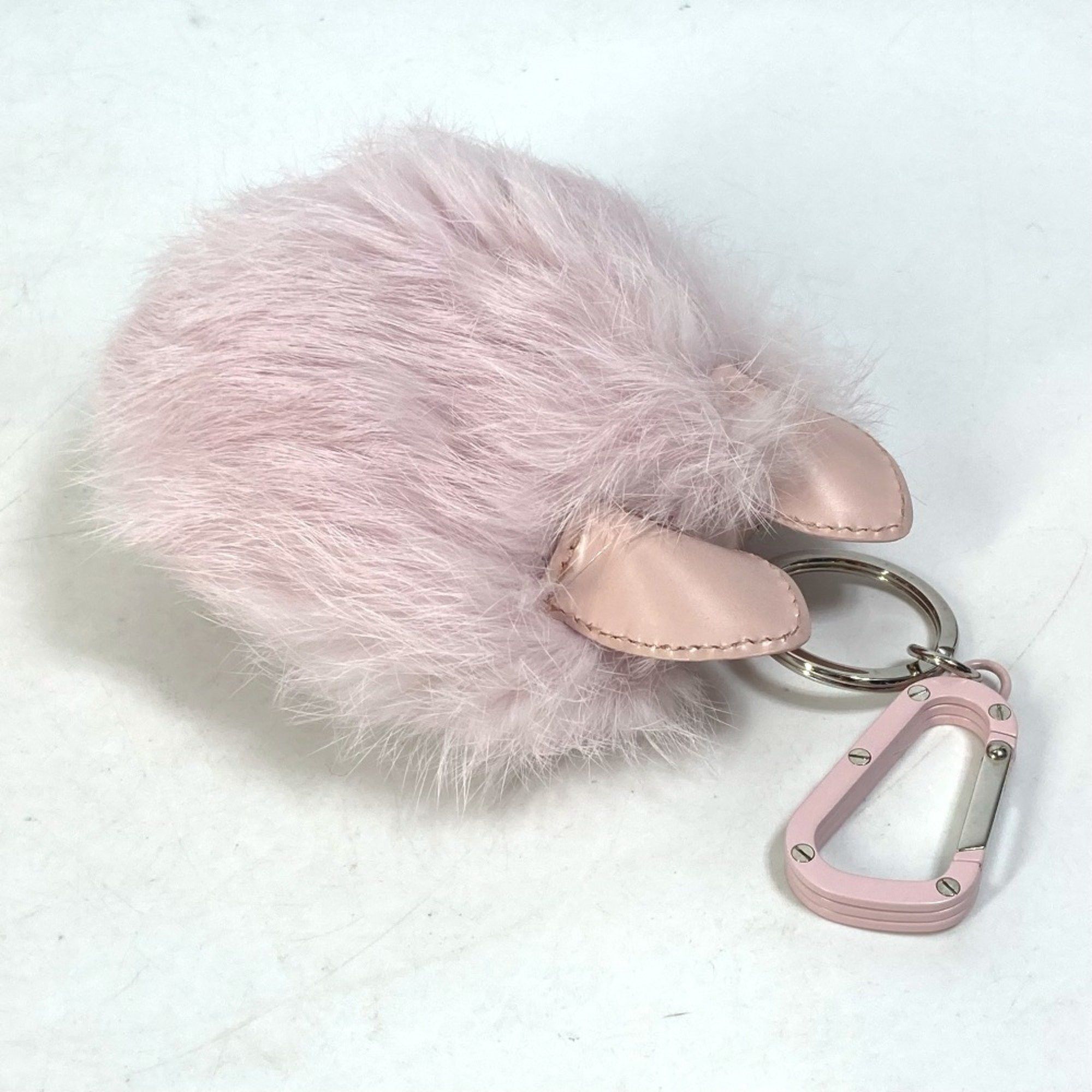Dior Christian Dior Dior Cookie Dog Animal Bag Charm Carabiner Keychain Leather Unisex Pink Size ONE SIZE - 8 Thumbnail