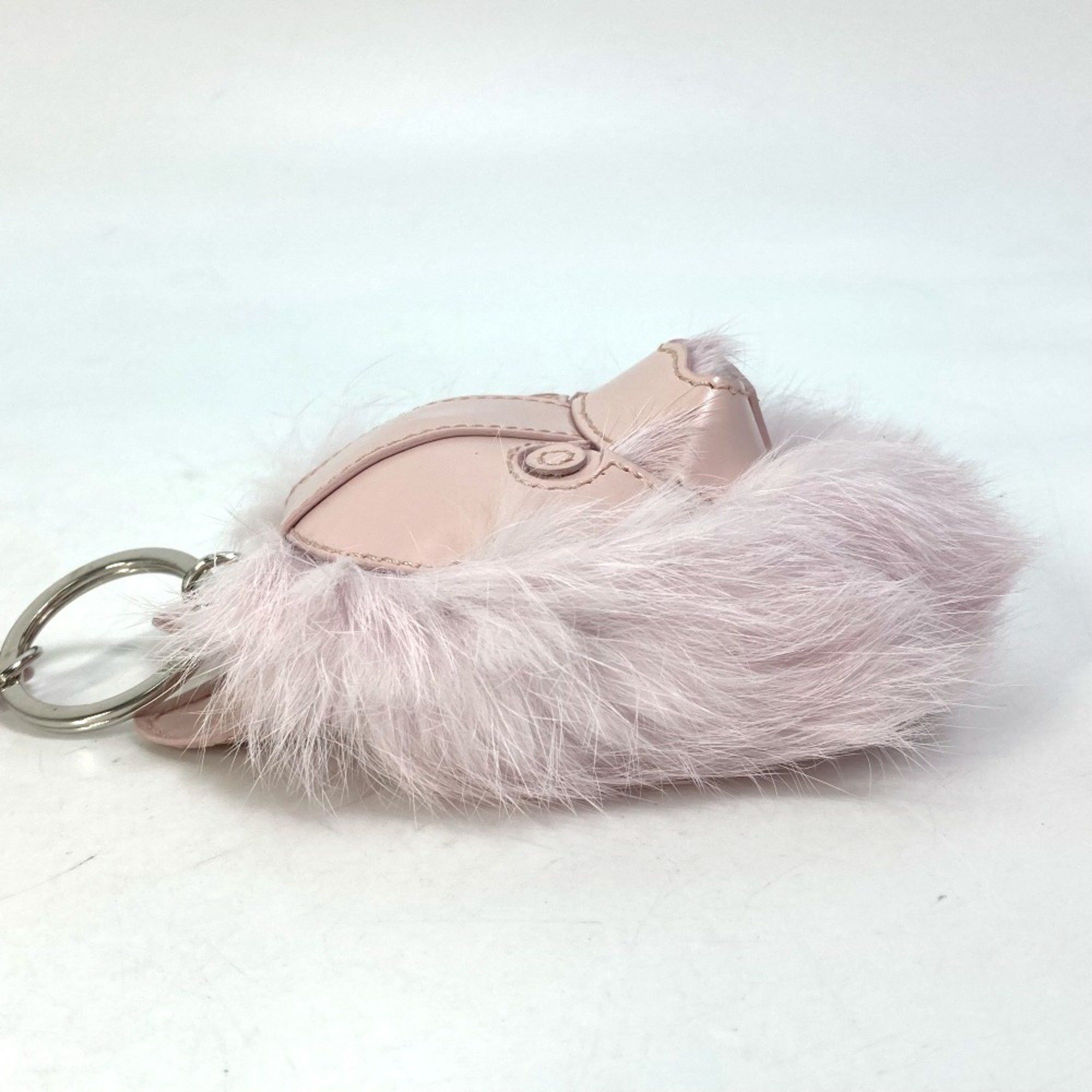 Dior Christian Dior Dior Cookie Dog Animal Bag Charm Carabiner Keychain Leather Unisex Pink Size ONE SIZE - 4 Thumbnail