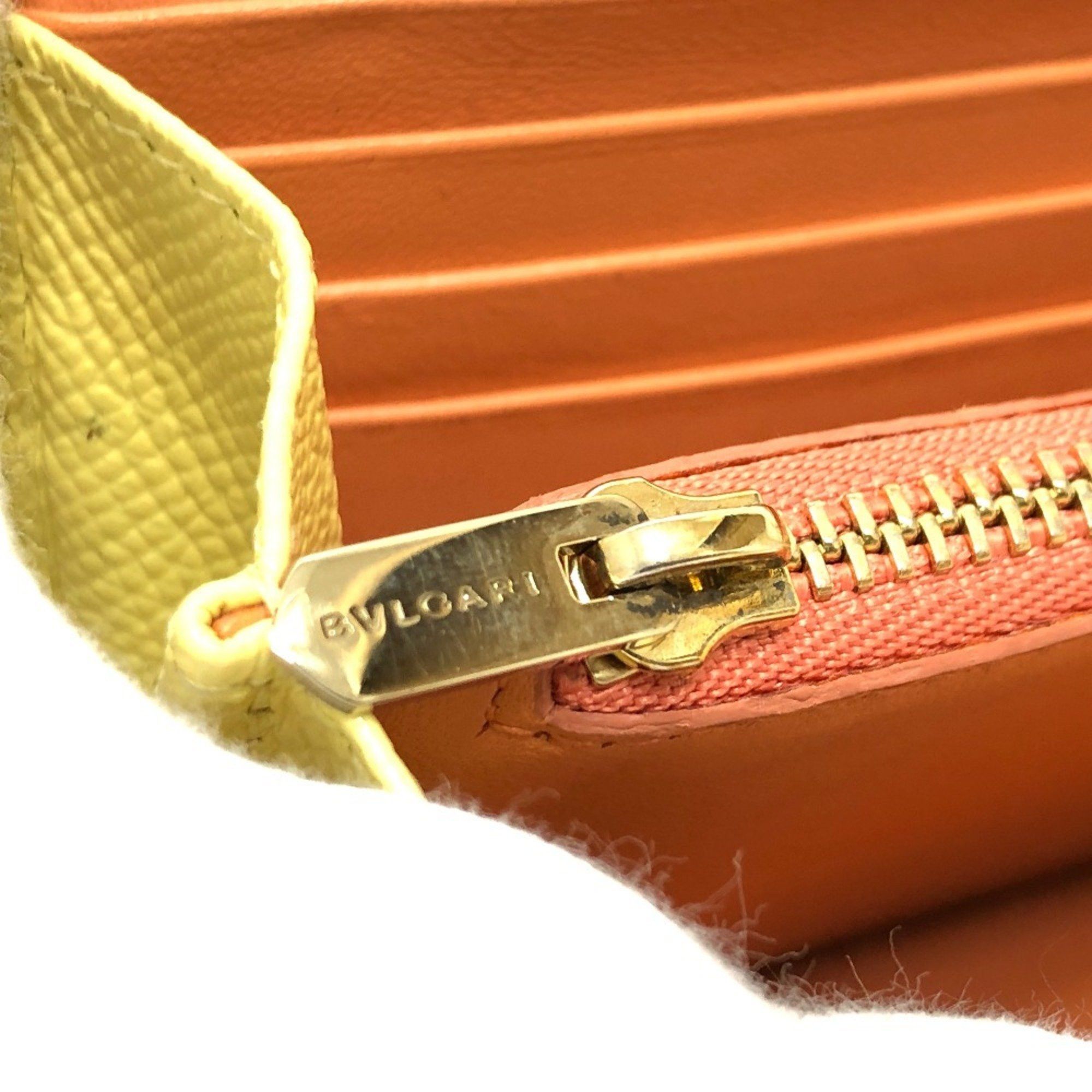 Bvlgari Bvlgari Logo Clip Bifold Wallet, Long Leather Women's, Yellow Size ONE SIZE - 9 Thumbnail