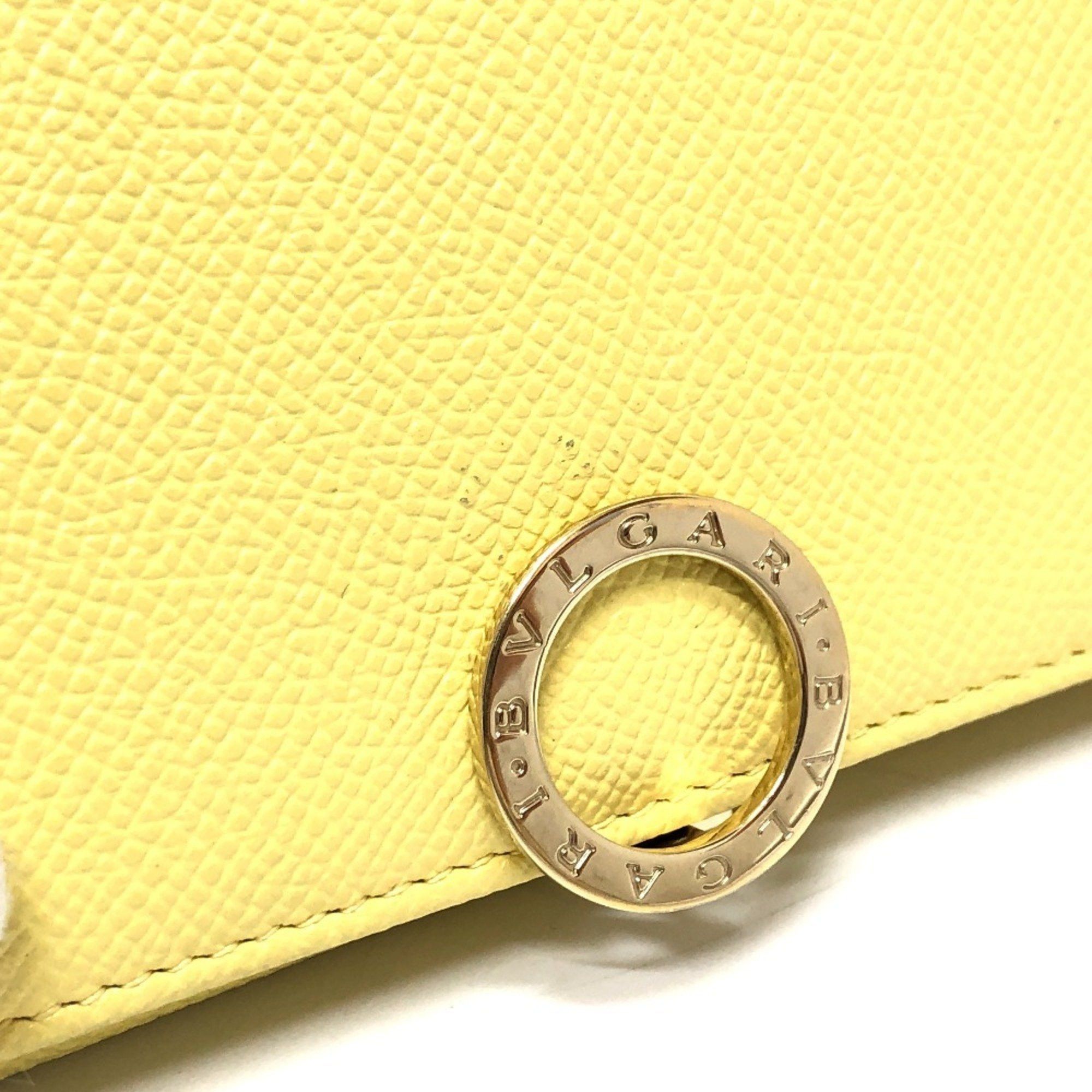 Bvlgari Bvlgari Logo Clip Bifold Wallet, Long Leather Women's, Yellow Size ONE SIZE - 13 Thumbnail