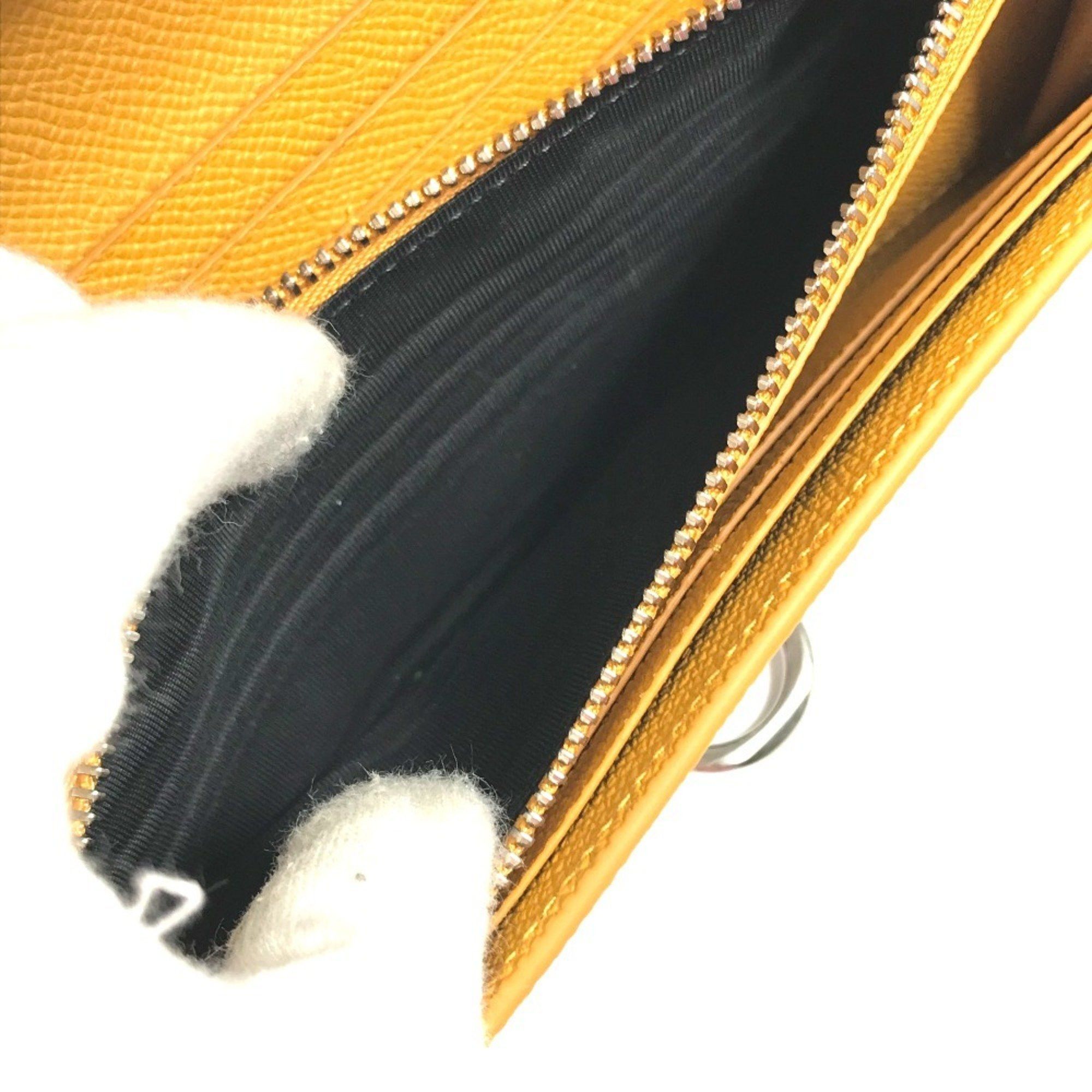 Bvlgari BVLGARI Logo Clip Bifold Wallet Leather Women's Gray x Yellow Size ONE SIZE - 16 Thumbnail