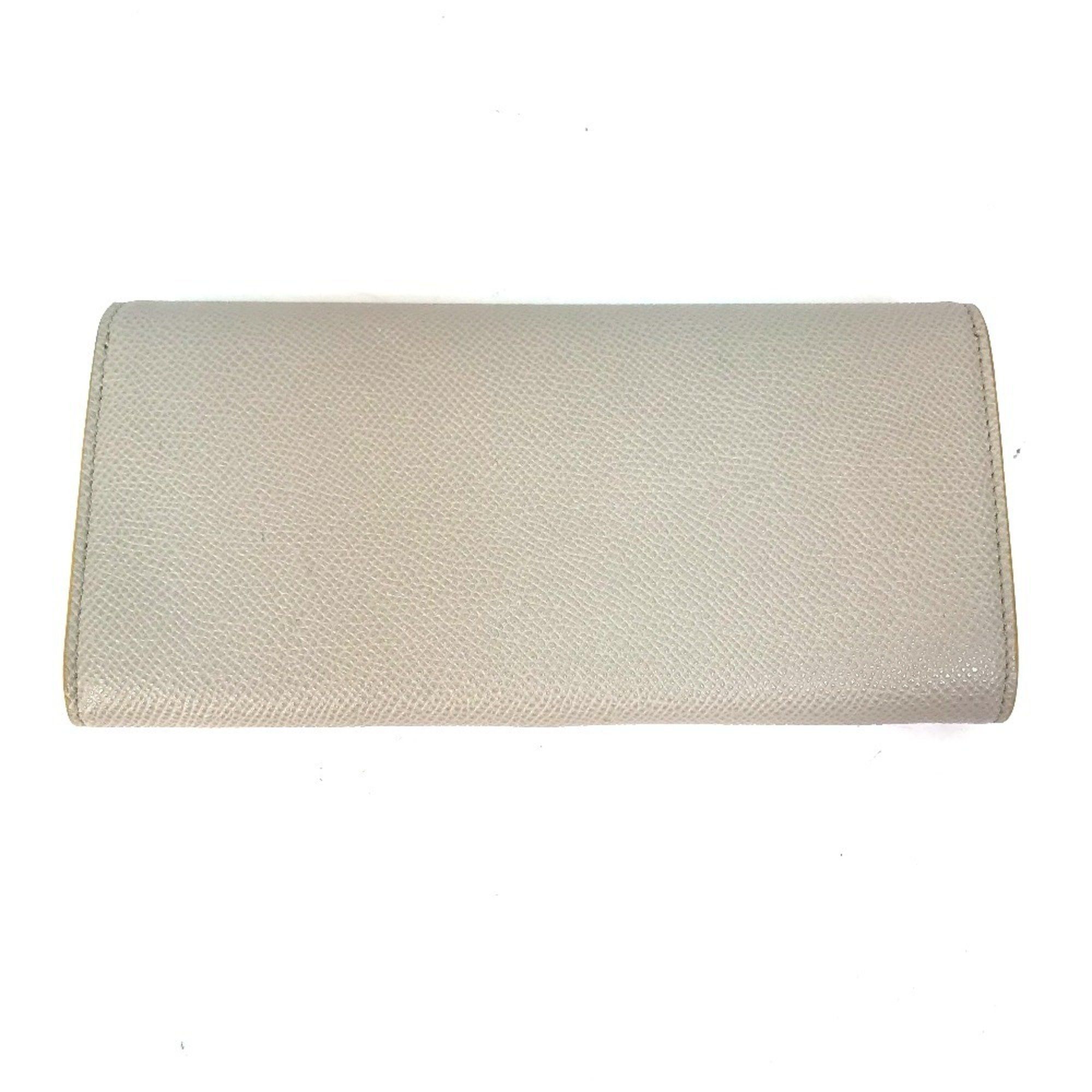 Bvlgari BVLGARI Logo Clip Bifold Wallet Leather Women's Gray x Yellow Size ONE SIZE - 2 Thumbnail