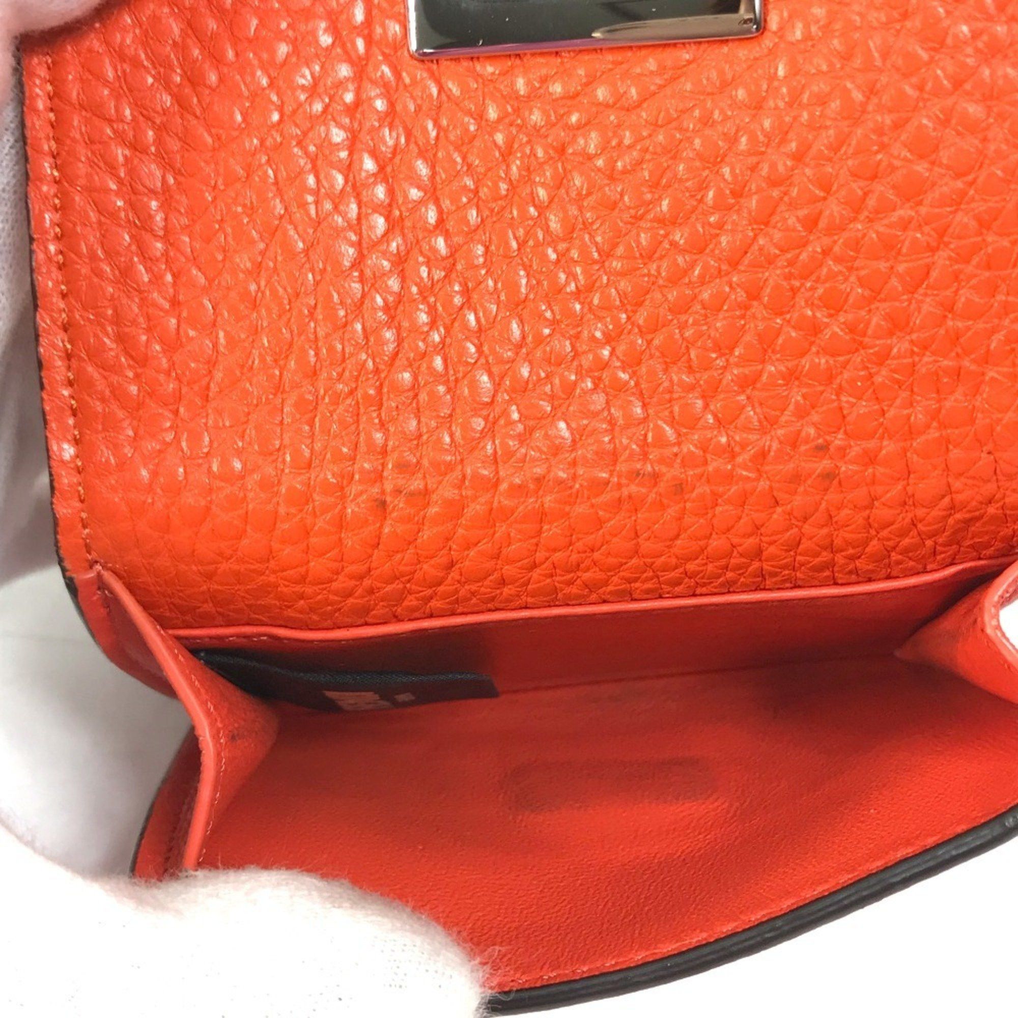 Fendi FENDI 8M0426 Peekaboo Trifold Wallet, Leather, Women's, Orange Size ONE SIZE - 13 Thumbnail