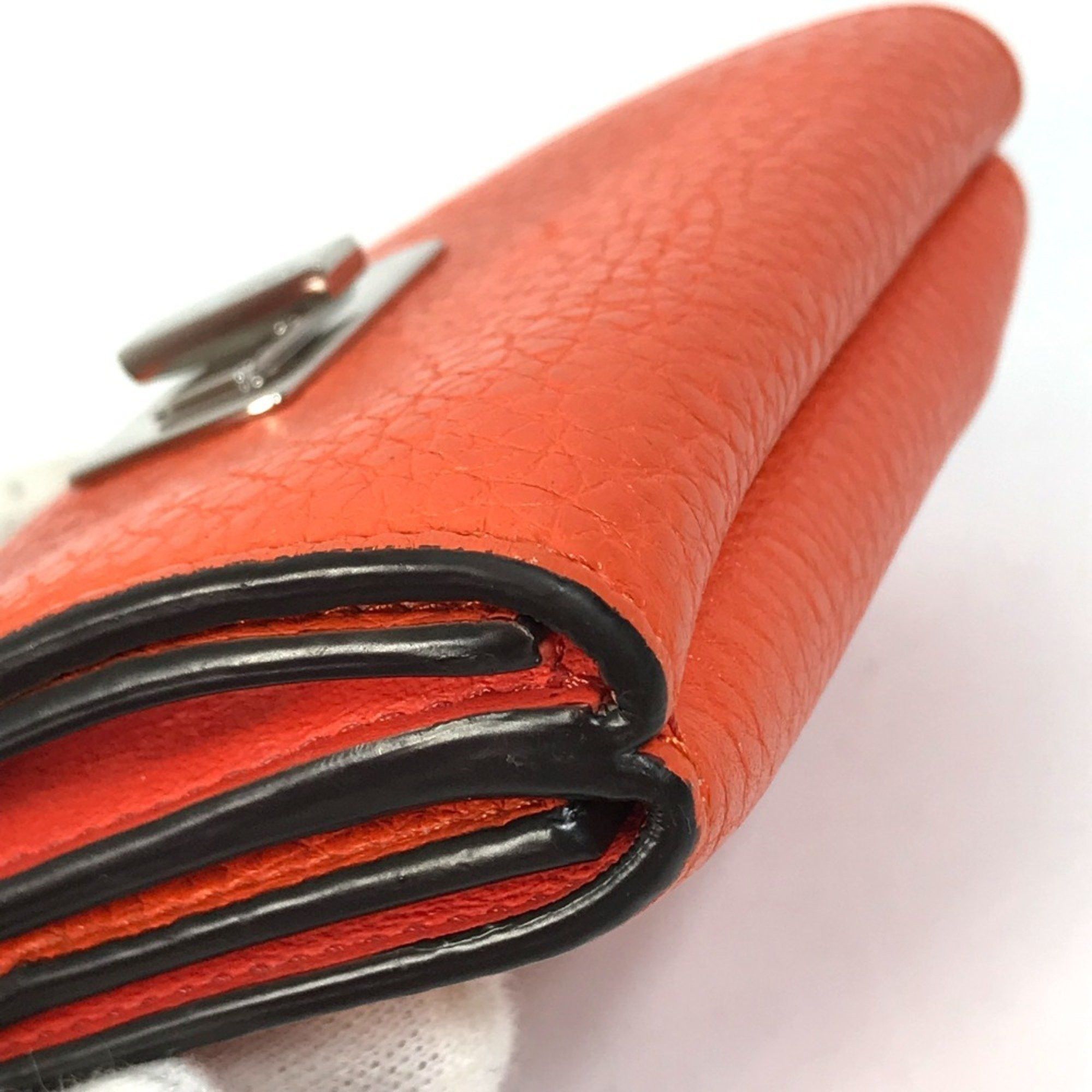 Fendi FENDI 8M0426 Peekaboo Trifold Wallet, Leather, Women's, Orange Size ONE SIZE - 8 Thumbnail