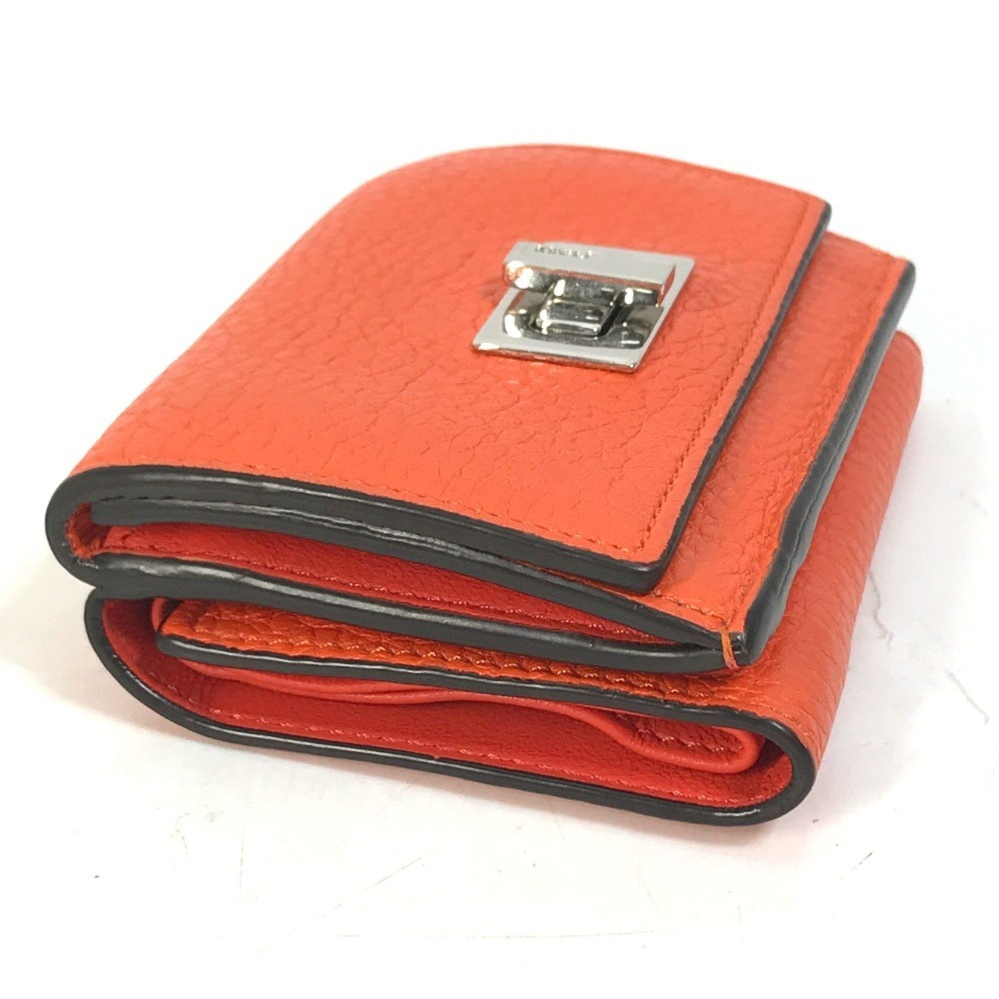 Fendi FENDI 8M0426 Peekaboo Trifold Wallet, Leather, Women's, Orange Size ONE SIZE - 5 Thumbnail