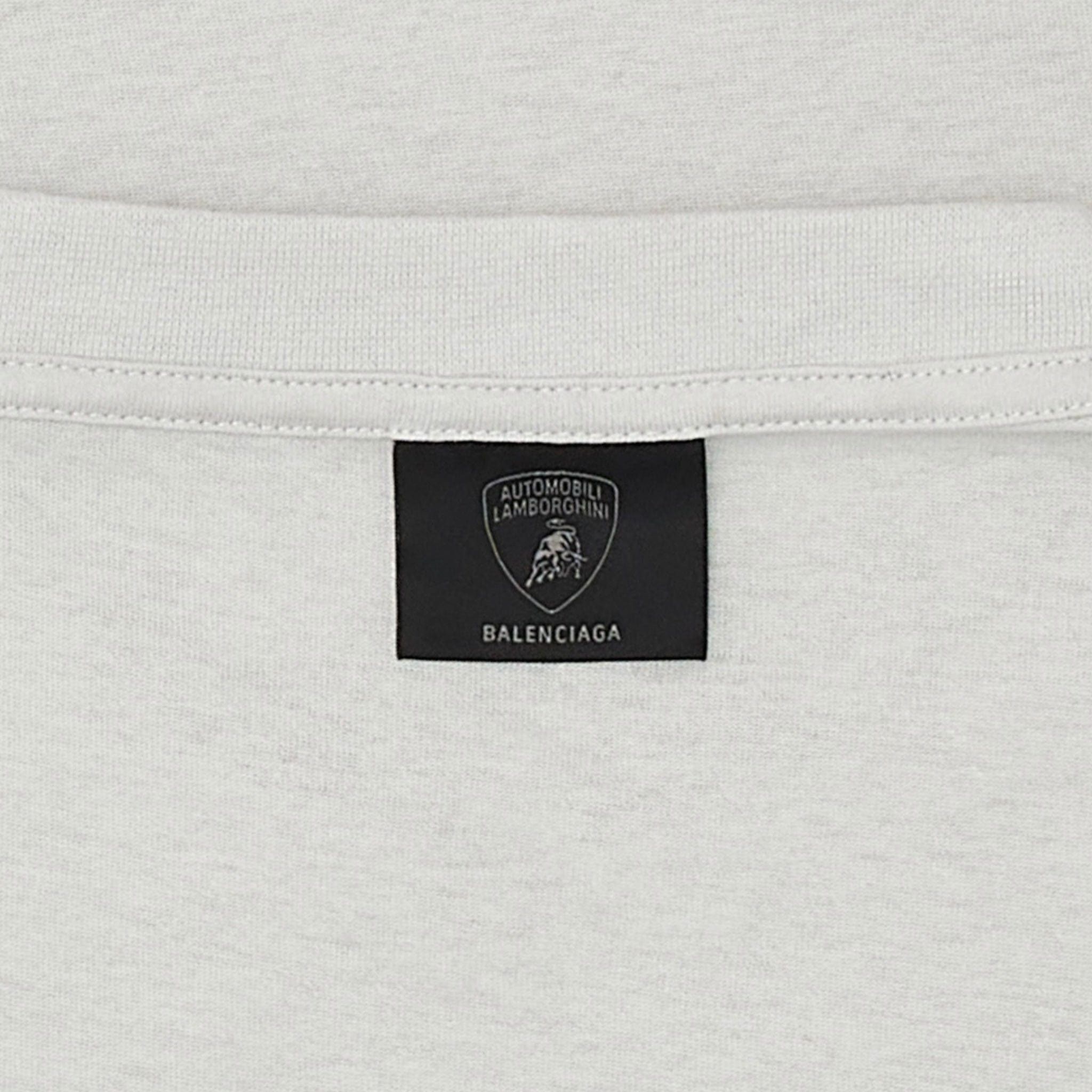 x Lamborghini Logo Short Sleeve Tee Shirt Dirty White Multi