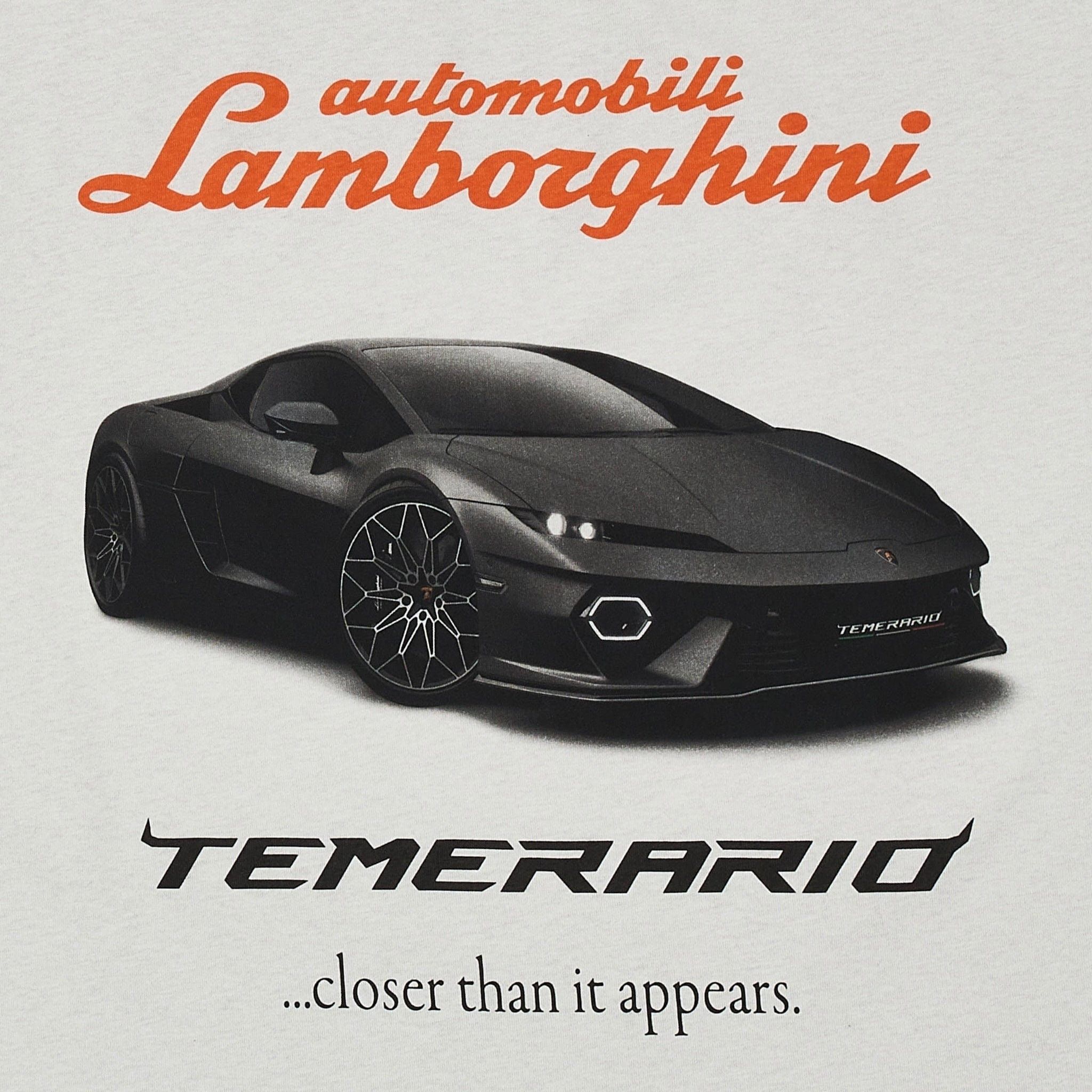 x Lamborghini Logo Short Sleeve Tee Shirt Dirty White Multi