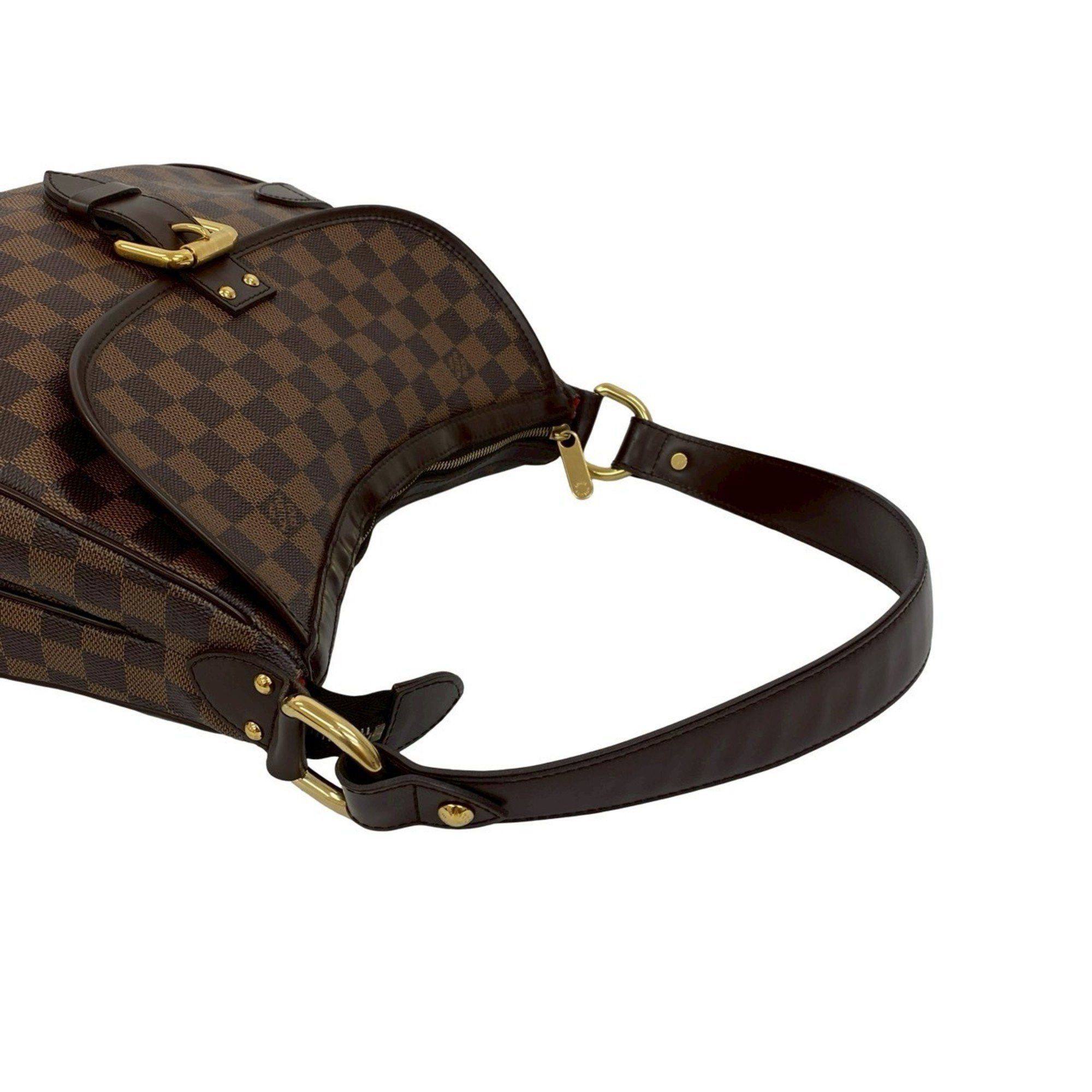 Louis Vuitton LOUIS VUITTON Highbury Damier Ebene Leather Semi-One Shoulder Bag Tote Brown 44227 Size ONE SIZE - 4 Thumbnail