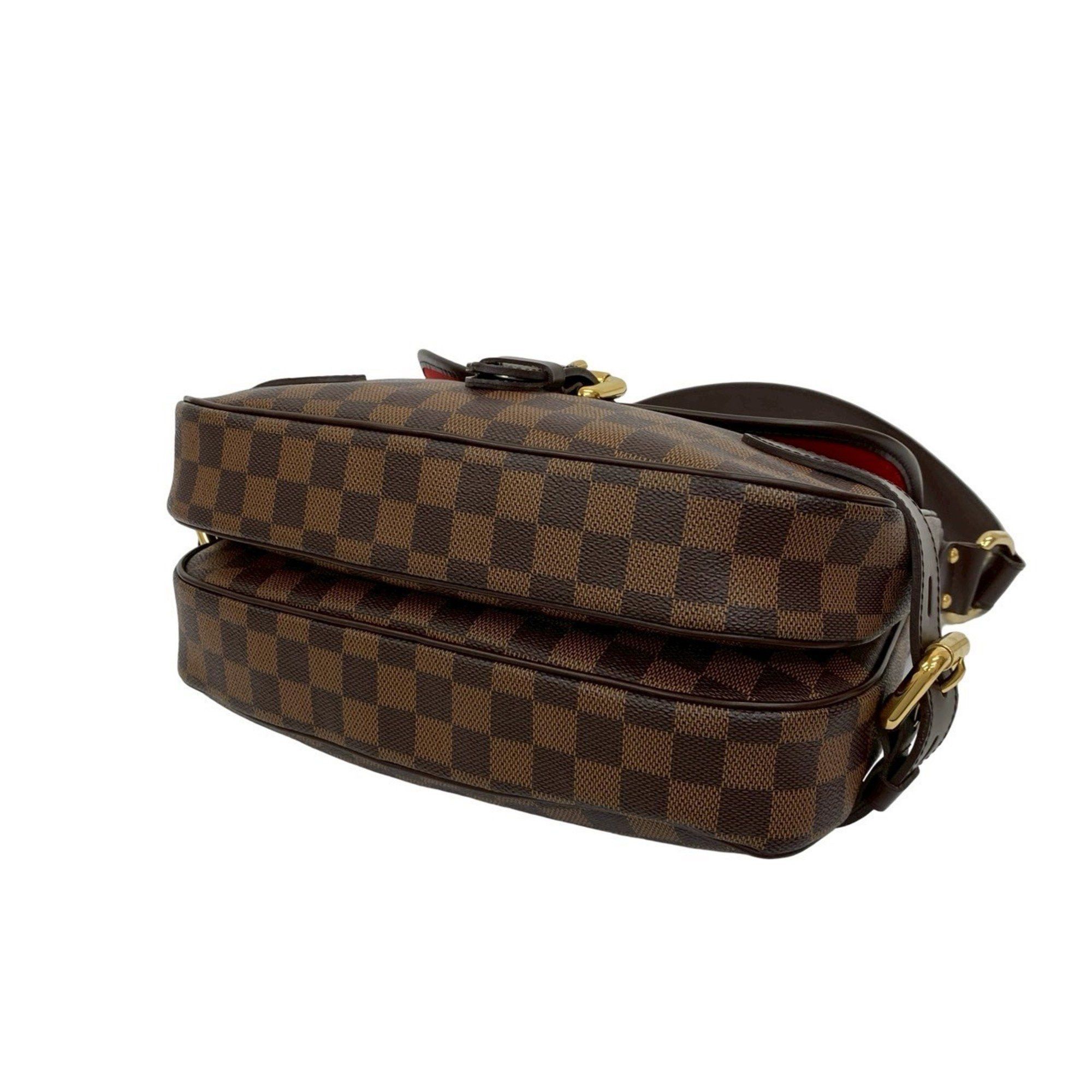 Louis Vuitton LOUIS VUITTON Highbury Damier Ebene Leather Semi-One Shoulder Bag Tote Brown 44227 Size ONE SIZE - 8 Thumbnail
