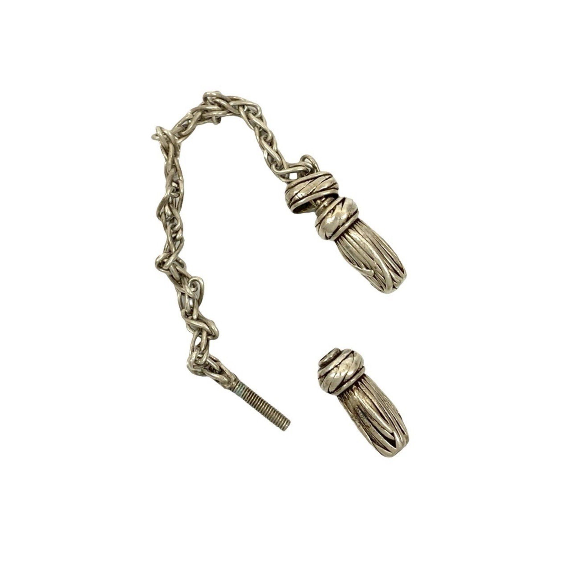 Hermes HERMES Vintage 70s Tassel Motif Scarf Ring in Silver 800 (30938) Size ONE SIZE - 2 Thumbnail