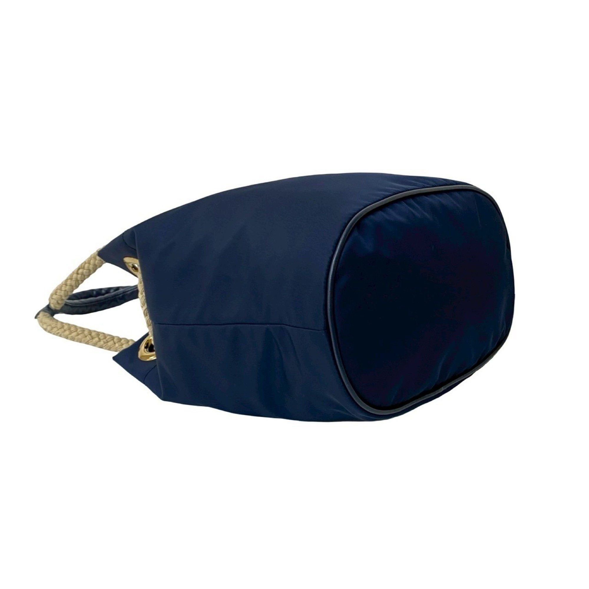 Prada Prada Triangle Logo Plate with Metal Hardware Nylon and Leather Shoulder Bag/Handbag/Tote Bag Navy 34484 Size ONE SIZE - 7 Thumbnail