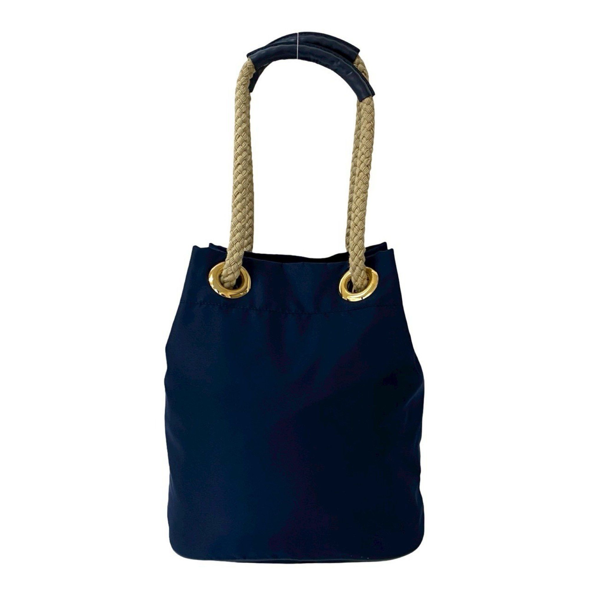 Prada Prada Triangle Logo Plate with Metal Hardware Nylon and Leather Shoulder Bag/Handbag/Tote Bag Navy 34484 Size ONE SIZE - 3 Thumbnail