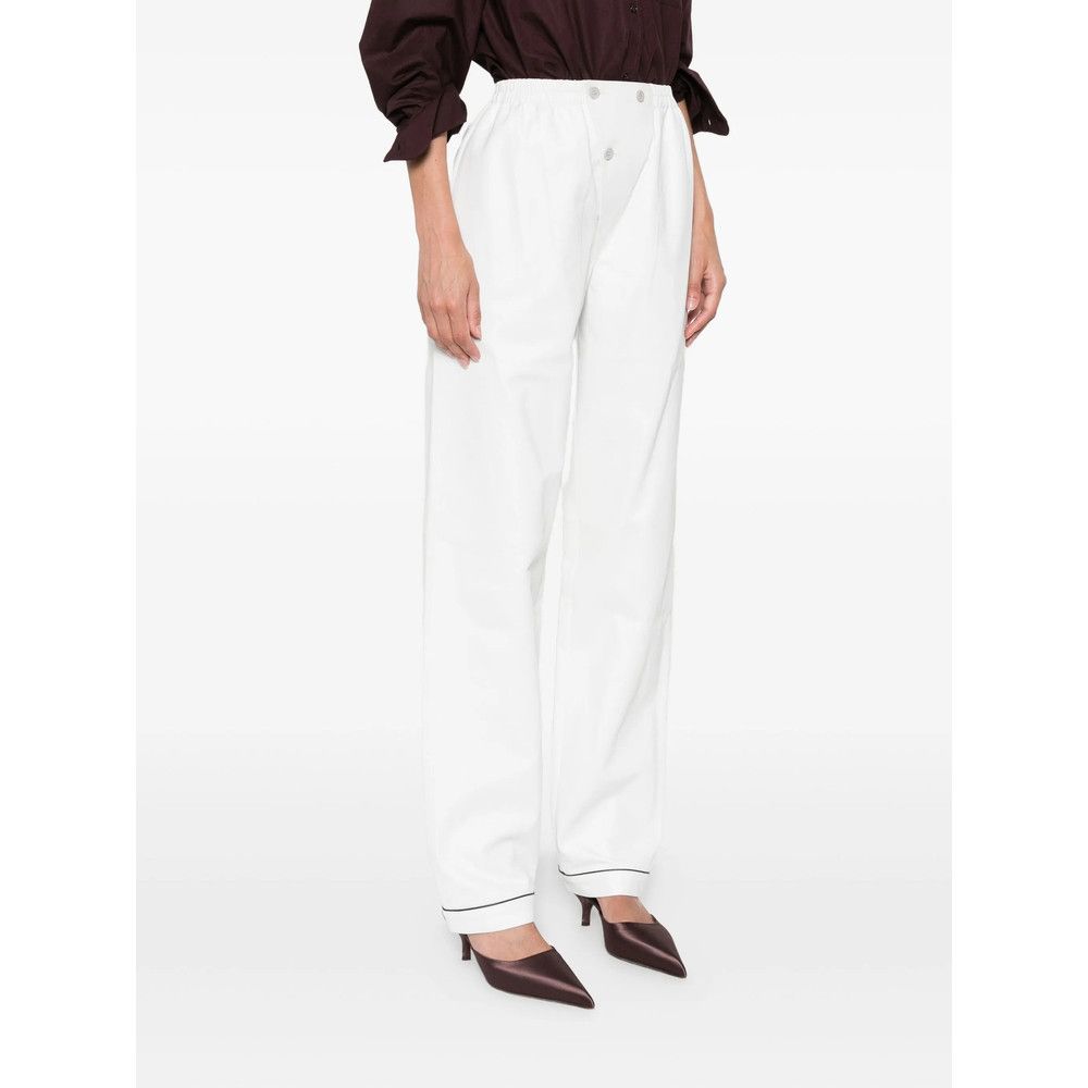 Prada Prada WHITE Trousers - Straight Trousers Size 27" / US 4 / IT 40 - 3 Thumbnail