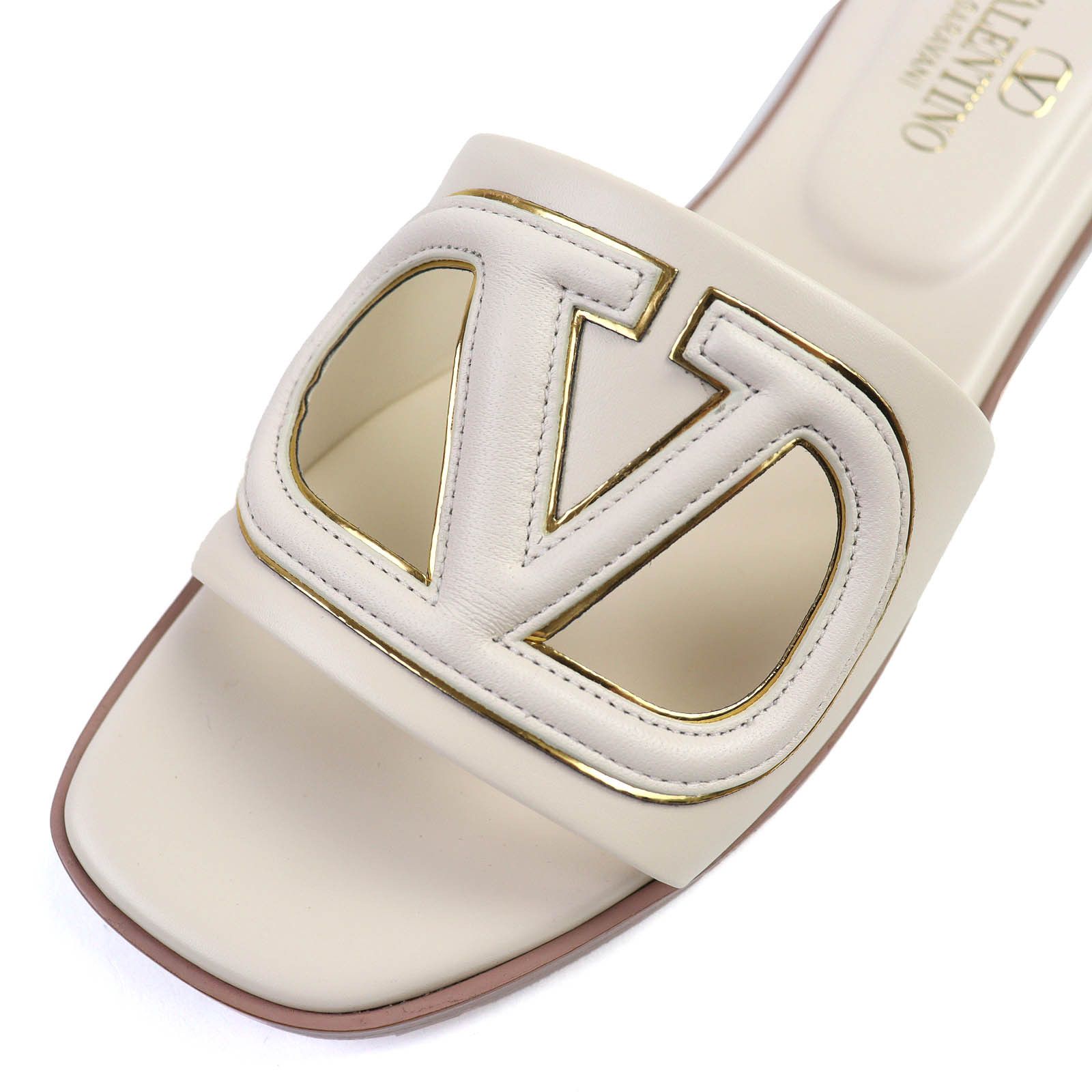 Valentino Valentino Valentino Garavani V Logo Cutout Leather Sandals Leather Shoes 4W2S0IB0 DUTY FREE for USA Size ONE SIZE - 9 Thumbnail