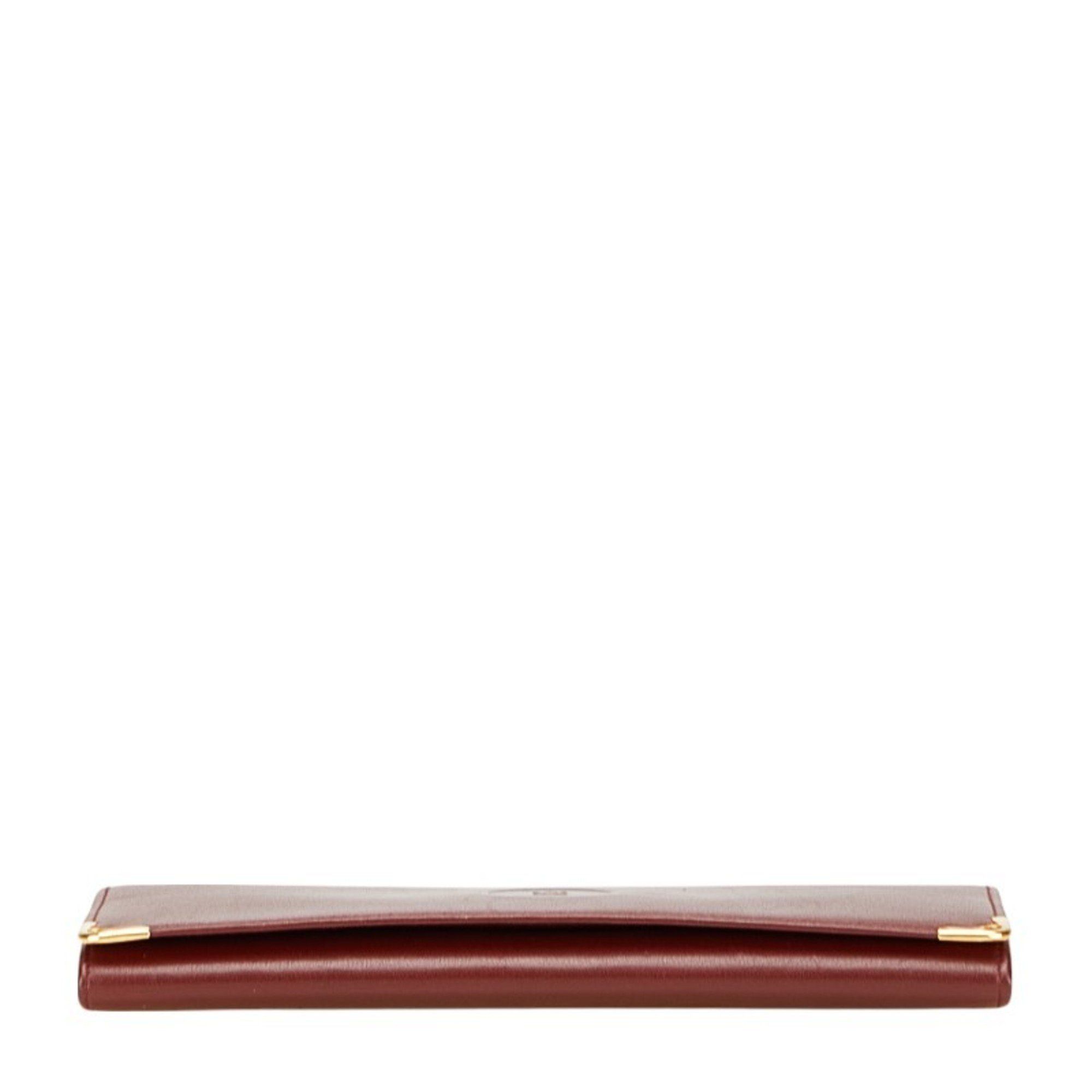 Cartier Cartier Must Line Long Wallet, Bordeaux and Wine Red Leather, Women's, CARTIER Size ONE SIZE - 3 Thumbnail