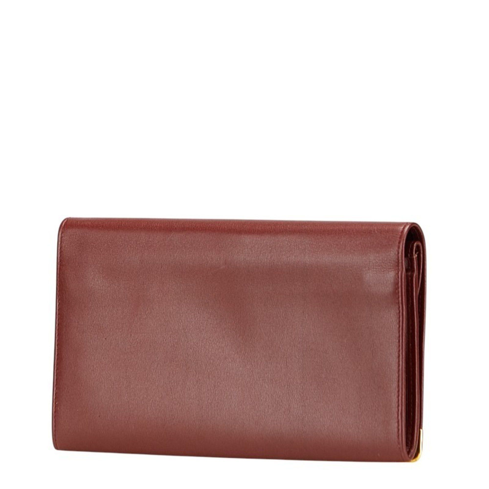 Cartier Cartier Must Line Long Wallet, Bordeaux and Wine Red Leather, Women's, CARTIER Size ONE SIZE - 2 Thumbnail