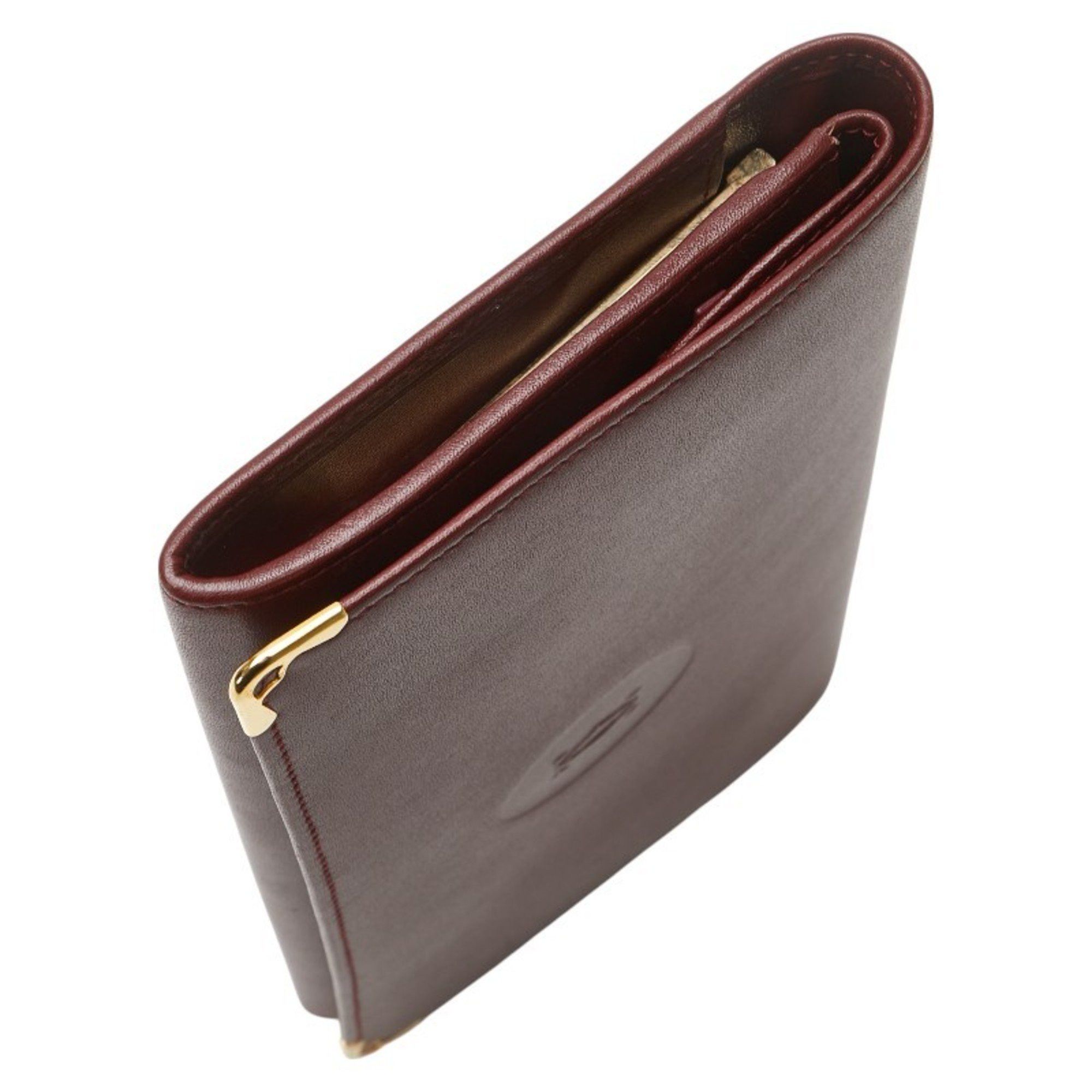 Cartier Cartier Must Line Long Wallet, Bordeaux and Wine Red Leather, Women's, CARTIER Size ONE SIZE - 4 Thumbnail
