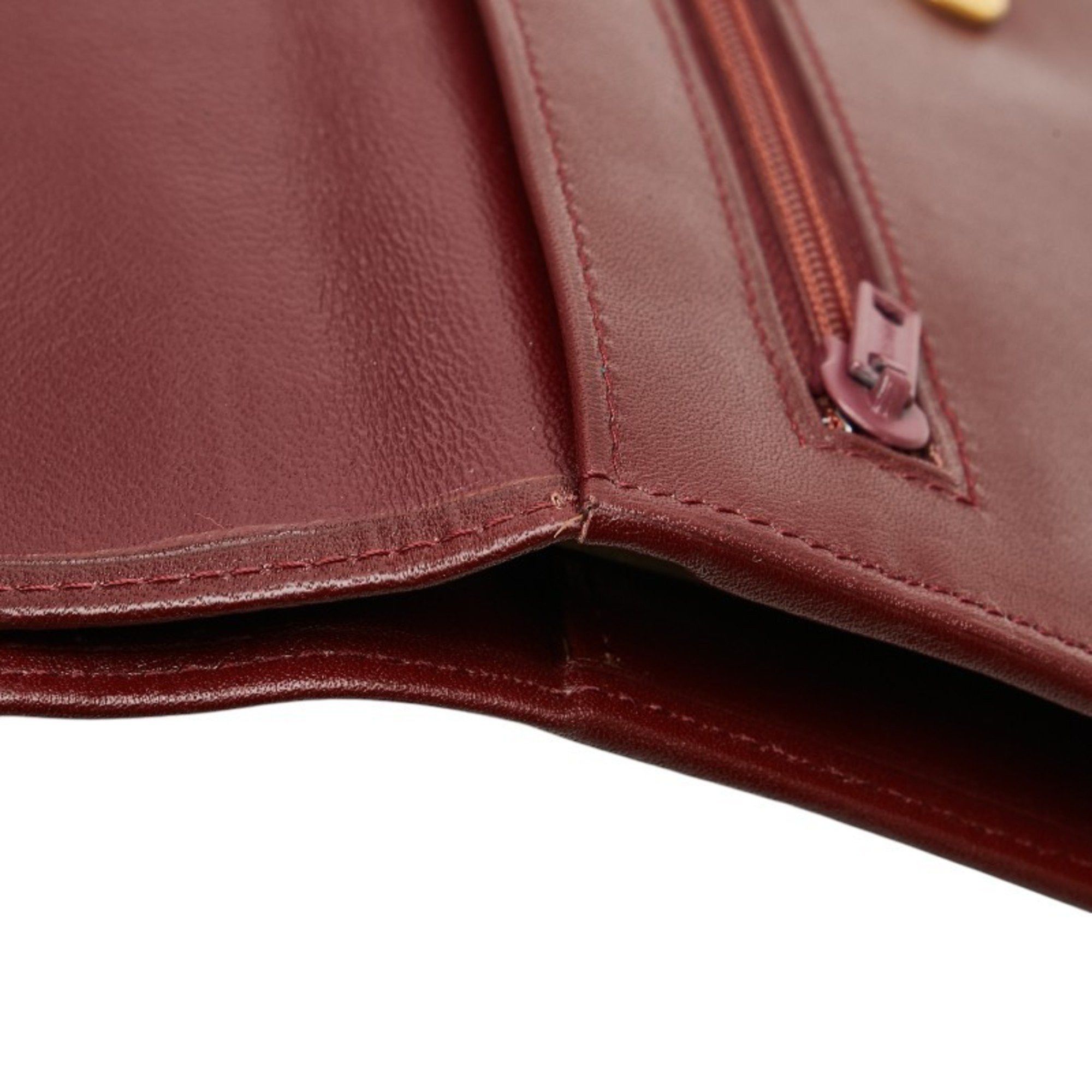 Cartier Cartier Must Line Long Wallet, Bordeaux and Wine Red Leather, Women's, CARTIER Size ONE SIZE - 7 Thumbnail
