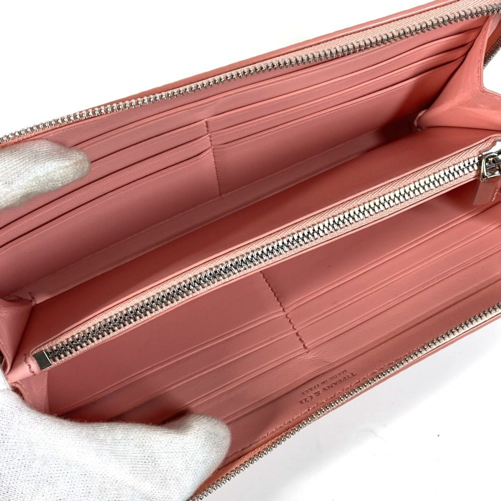 Tiffany & Co. TIFFANY & Co. 72458575 Japan-exclusive Return to Tiffany Heart Large Zip Wallet, Women's Leather, Blush Pink Size ONE SIZE - 10 Thumbnail