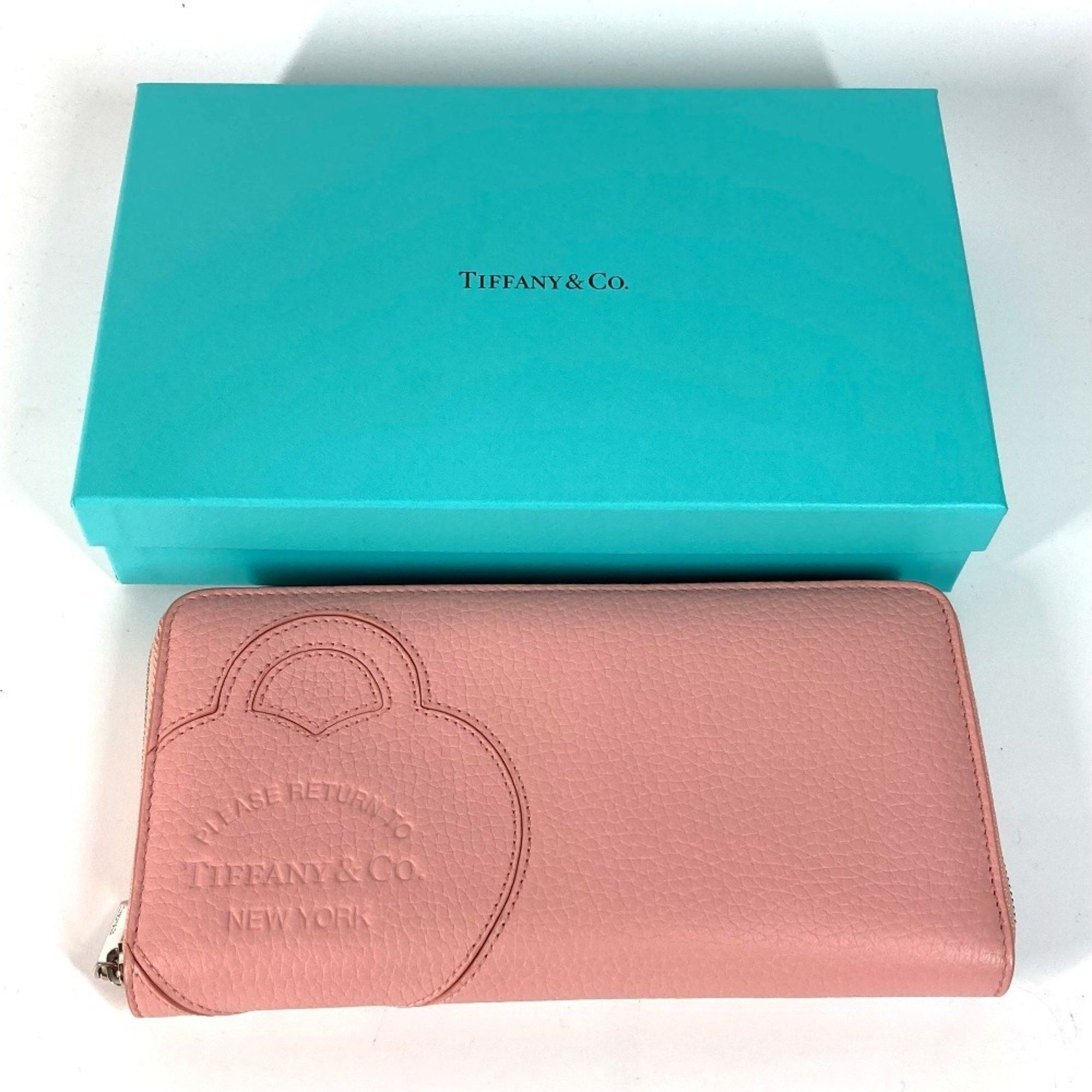 Tiffany & Co. TIFFANY & Co. 72458575 Japan-exclusive Return to Tiffany Heart Large Zip Wallet, Women's Leather, Blush Pink Size ONE SIZE - 3 Thumbnail
