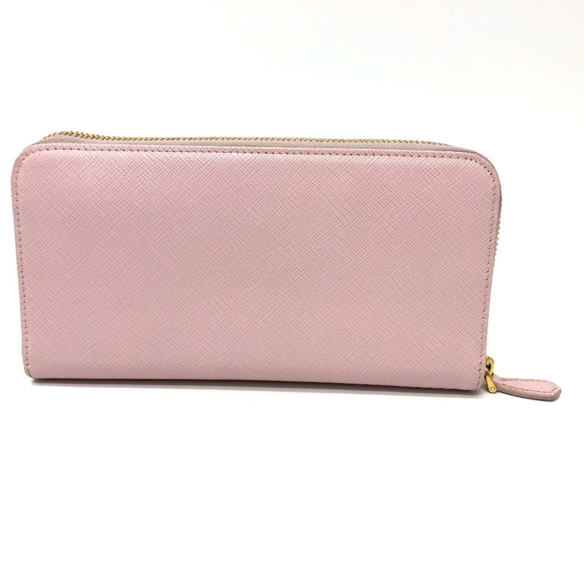 Prada PRADA 1ML506 Logo Zippy Wallet, Round Zipper Long Saffiano Leather, Women's, Pink Size ONE SIZE - 2 Thumbnail