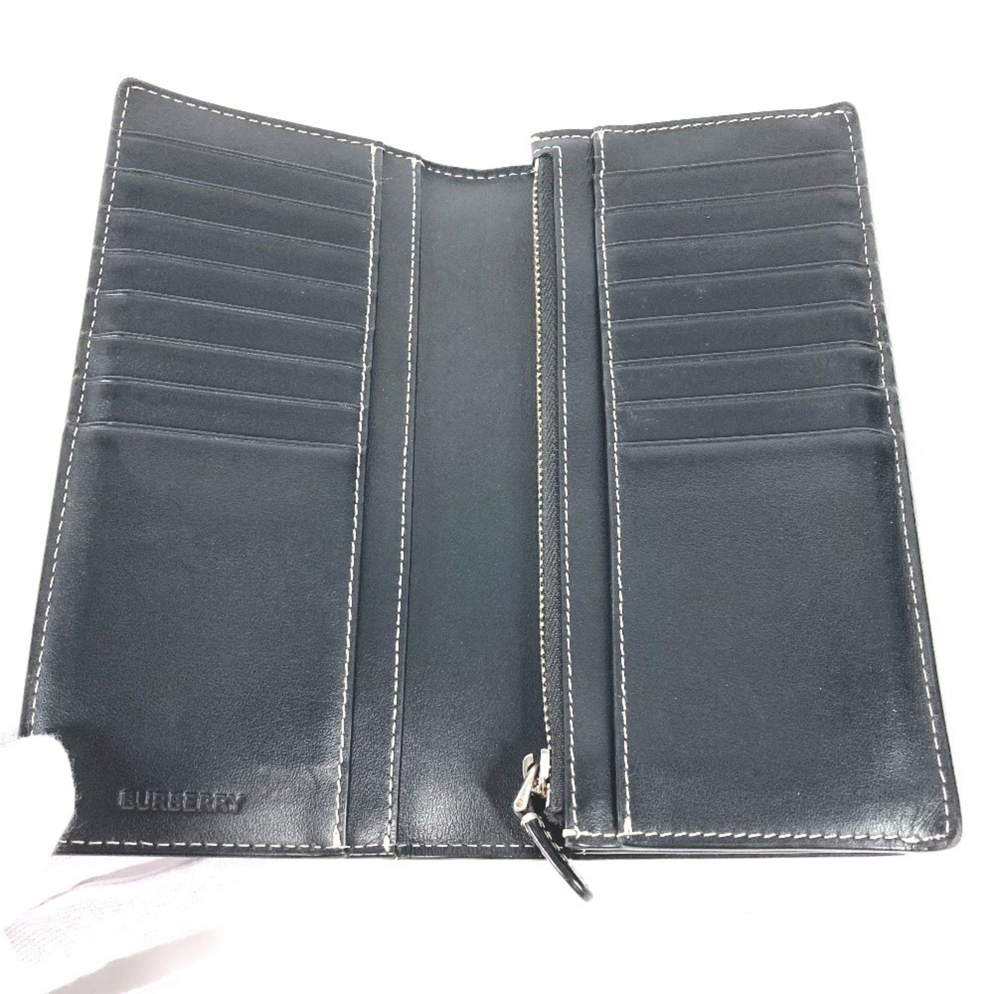 Burberry BURBERRY 8052803 Giant Check Bifold Long Wallet in PVC, Men's, Dark Birch Brown Size ONE SIZE - 3 Thumbnail