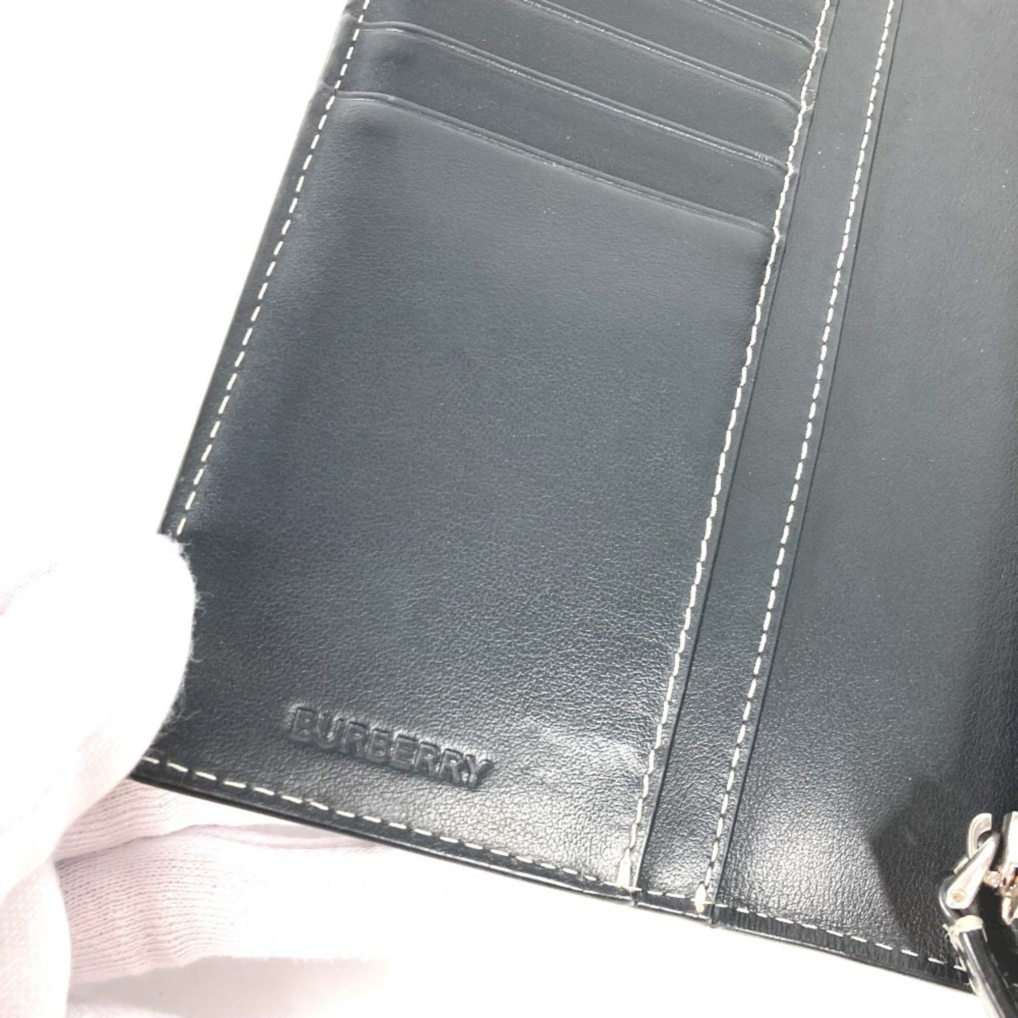 Burberry BURBERRY 8052803 Giant Check Bifold Long Wallet in PVC, Men's, Dark Birch Brown Size ONE SIZE - 4 Thumbnail