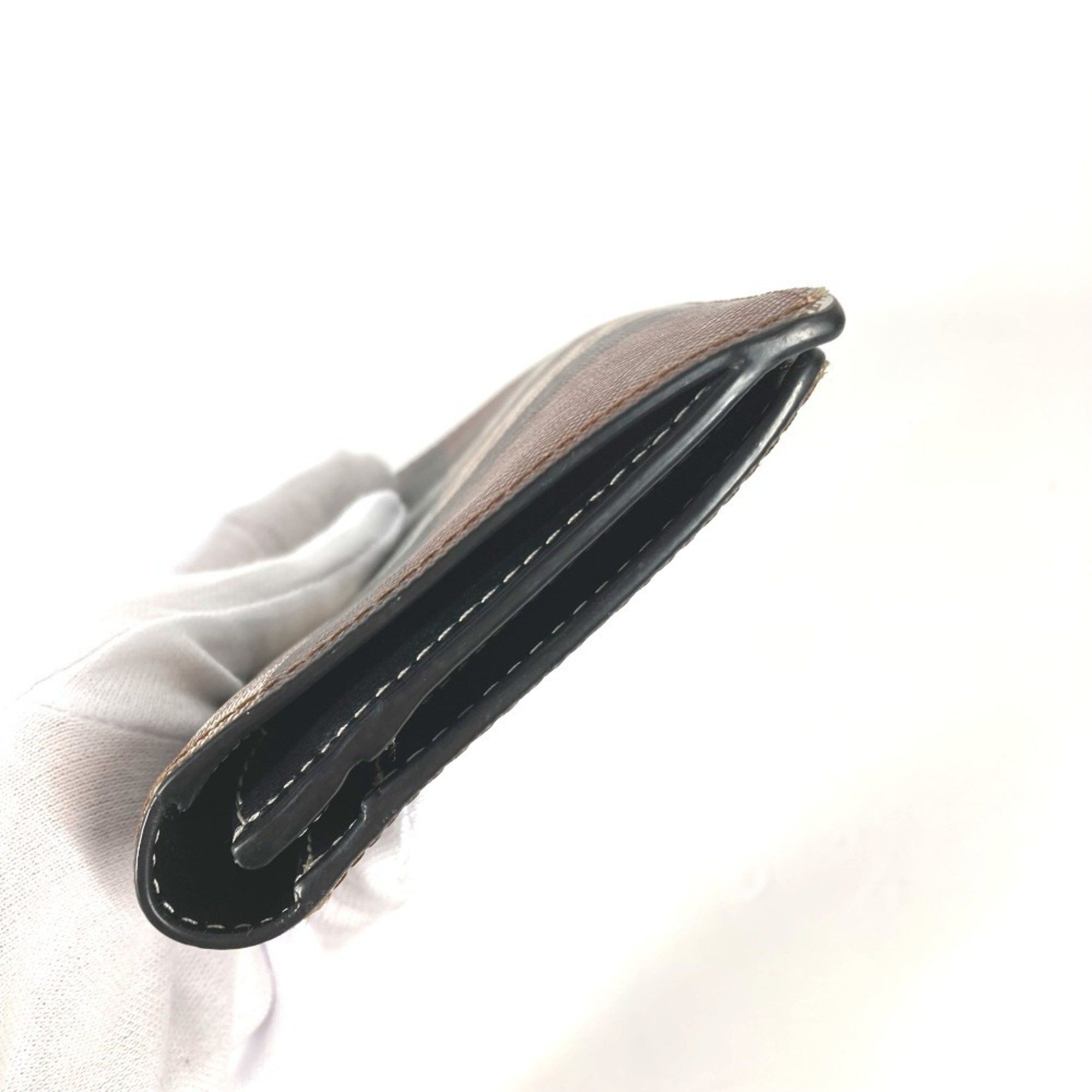 Burberry BURBERRY 8052803 Giant Check Bifold Long Wallet in PVC, Men's, Dark Birch Brown Size ONE SIZE - 12 Thumbnail