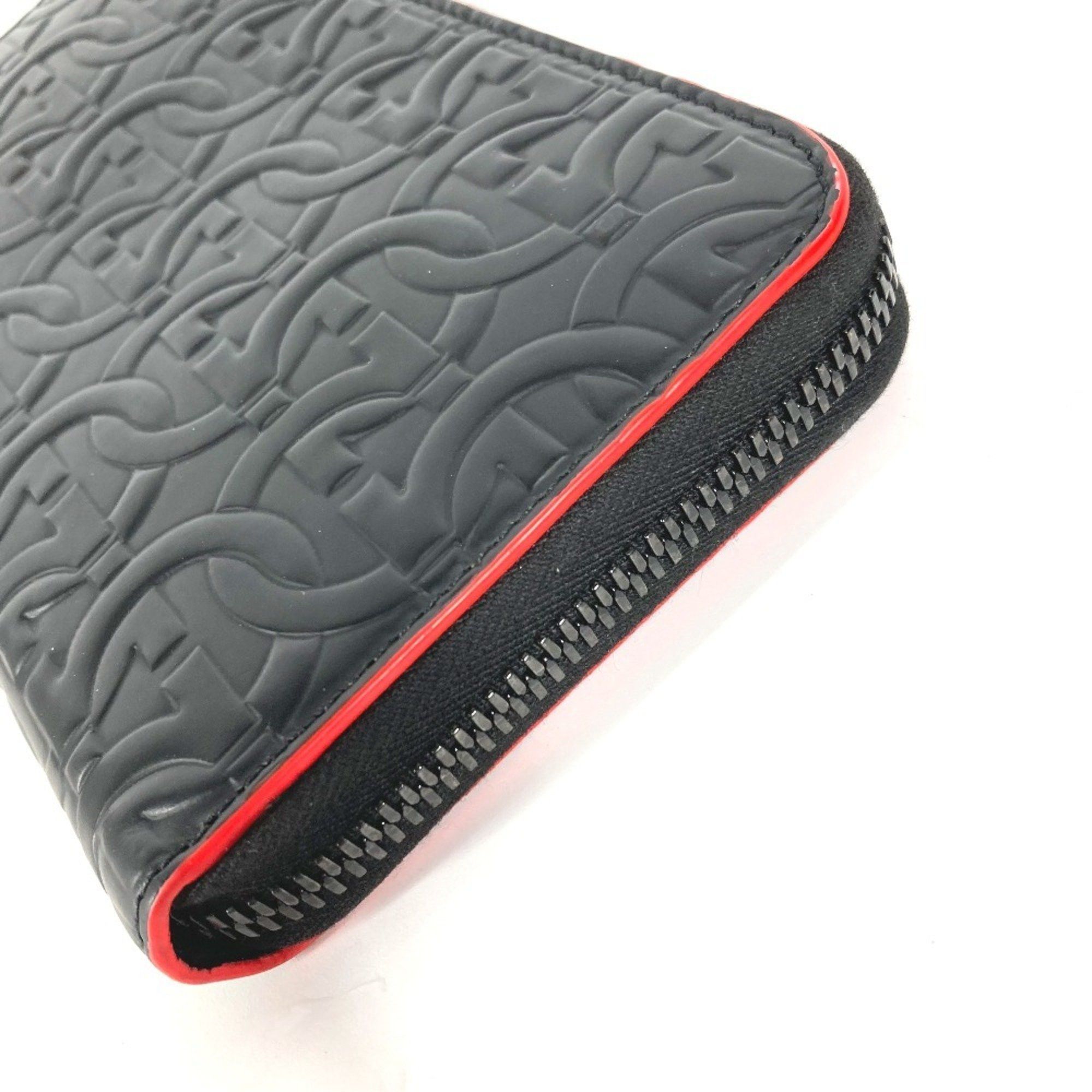 Salvatore Ferragamo Salvatore Ferragamo Gancini round zipper long wallet in black leather for men Size ONE SIZE - 2 Thumbnail