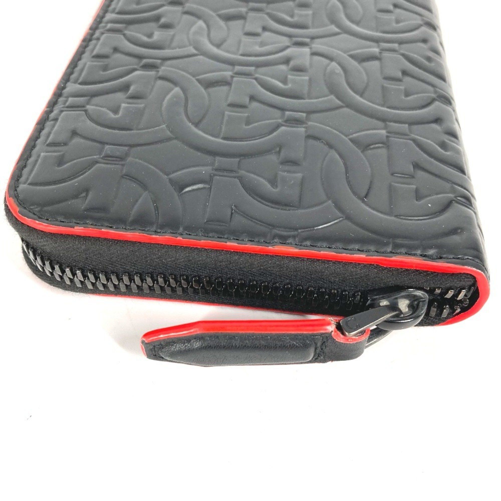 Salvatore Ferragamo Salvatore Ferragamo Gancini round zipper long wallet in black leather for men Size ONE SIZE - 5 Thumbnail