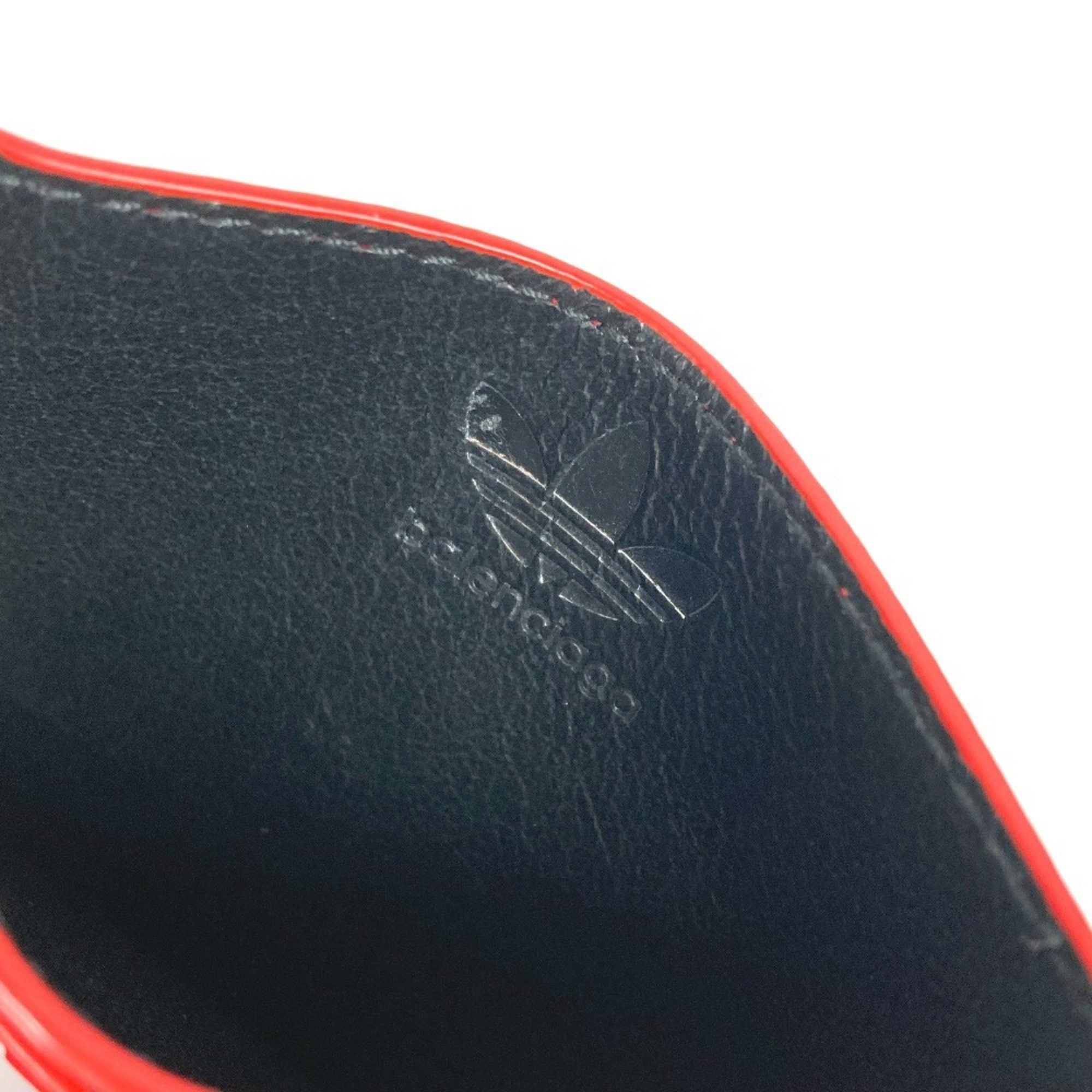Balenciaga BALENCIAGA 721895 adidas collaboration business card holder, pass case, leather, men's, red Size ONE SIZE - 7 Thumbnail
