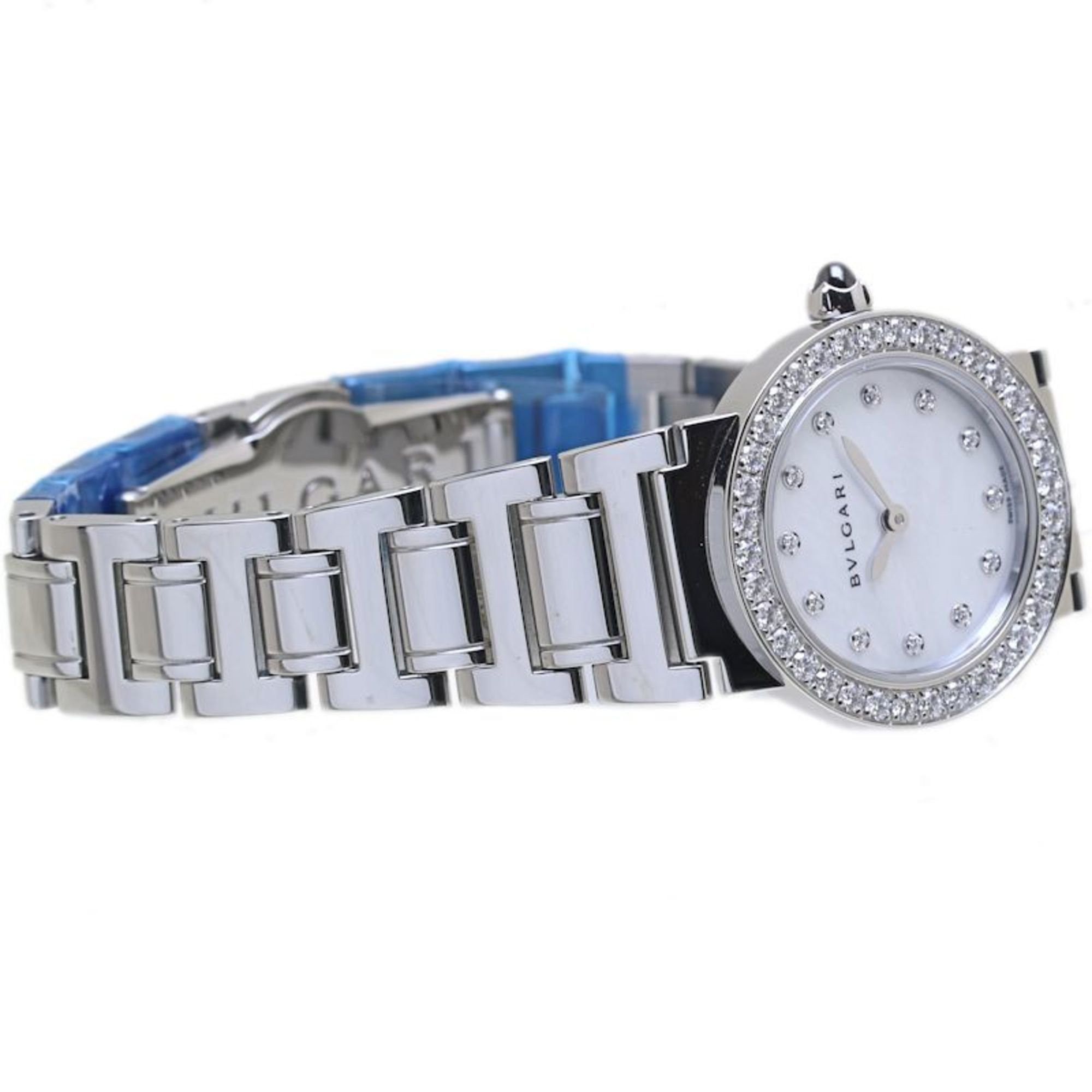 Bvlgari BVLGARI Women's Stainless Steel Watch with 12 Diamond Bezel (BBL26WSDS BBL26S 102374) 40086 Size ONE SIZE - 5 Thumbnail
