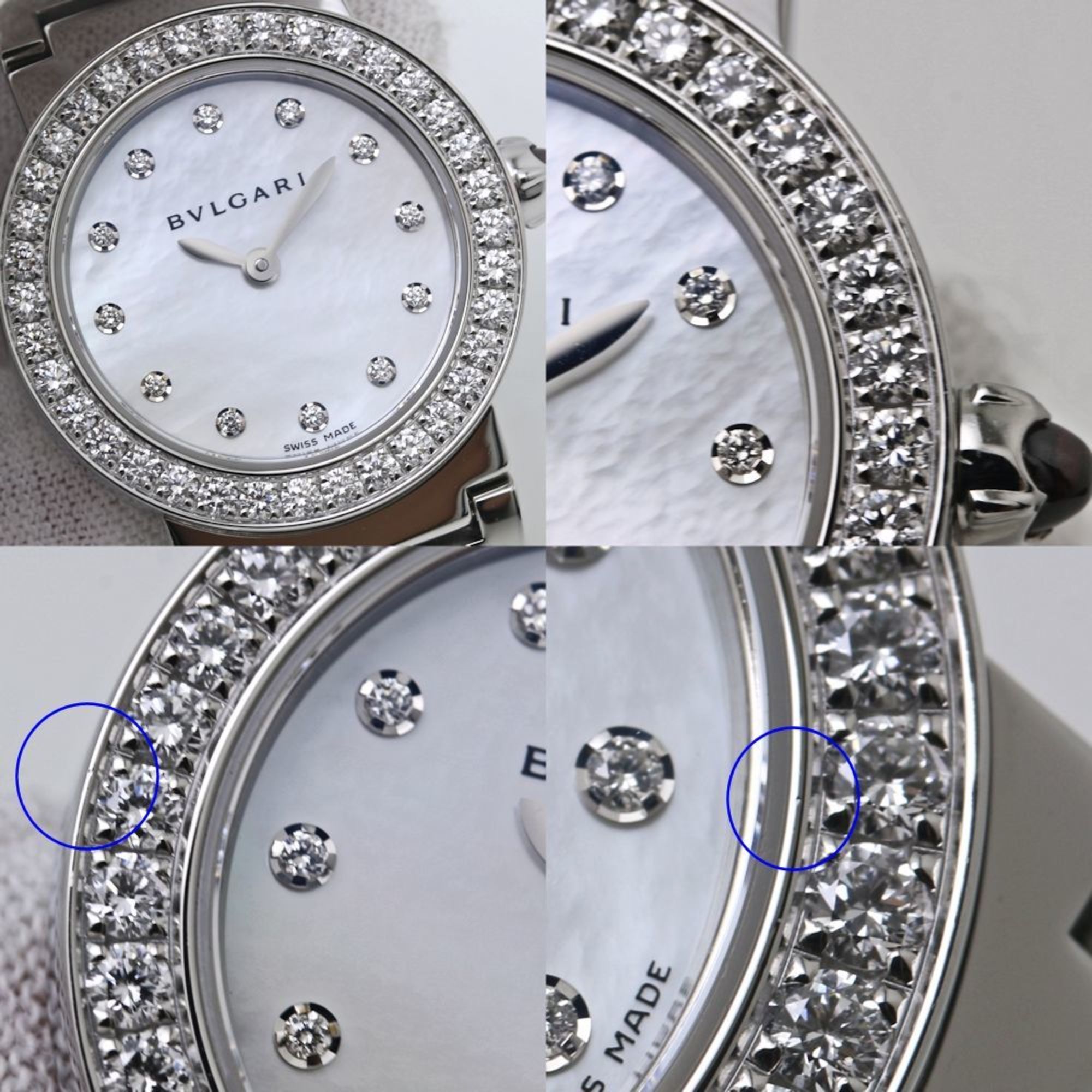 Bvlgari BVLGARI Women's Stainless Steel Watch with 12 Diamond Bezel (BBL26WSDS BBL26S 102374) 40086 Size ONE SIZE - 6 Thumbnail