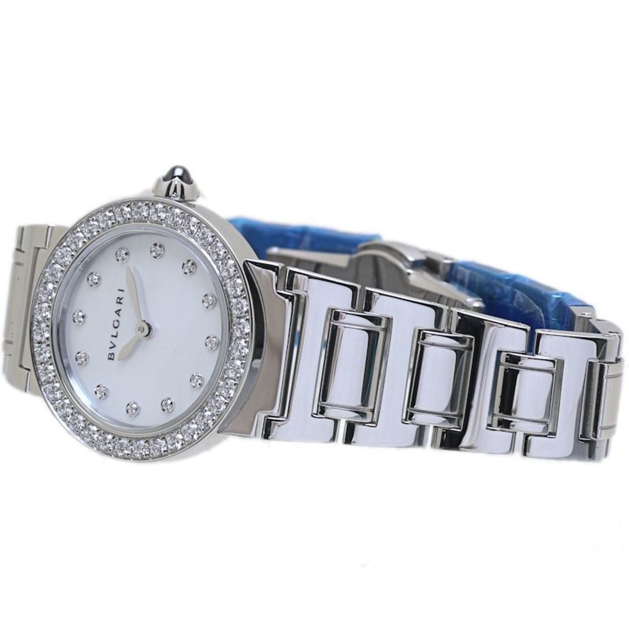 Bvlgari BVLGARI Women's Stainless Steel Watch with 12 Diamond Bezel (BBL26WSDS BBL26S 102374) 40086 Size ONE SIZE - 3 Thumbnail