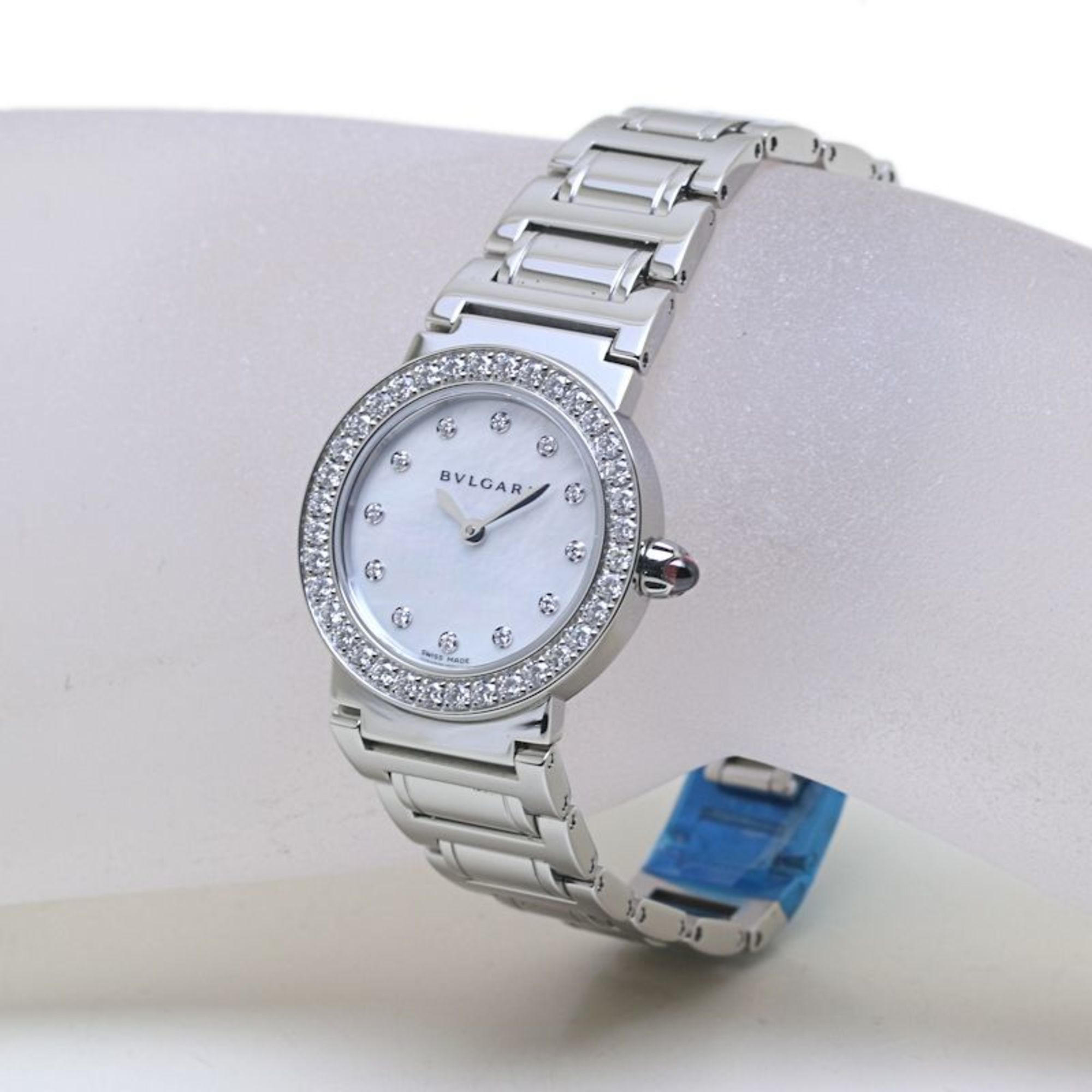 Bvlgari BVLGARI Women's Stainless Steel Watch with 12 Diamond Bezel (BBL26WSDS BBL26S 102374) 40086 Size ONE SIZE - 2 Thumbnail