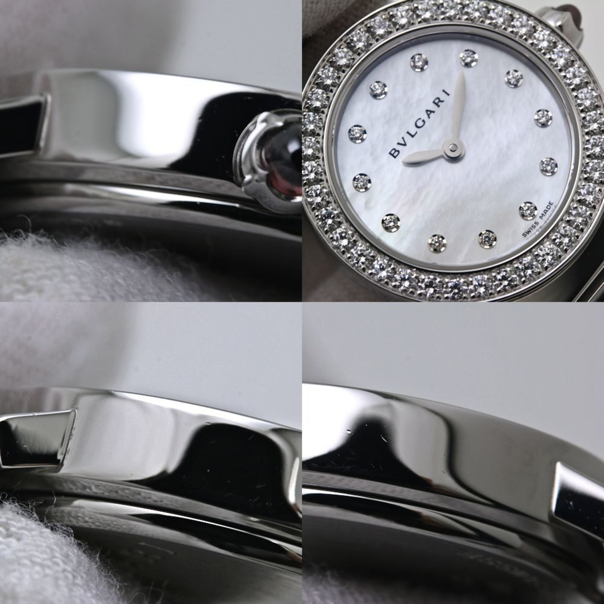 Bvlgari BVLGARI Women's Stainless Steel Watch with 12 Diamond Bezel (BBL26WSDS BBL26S 102374) 40086 Size ONE SIZE - 7 Thumbnail