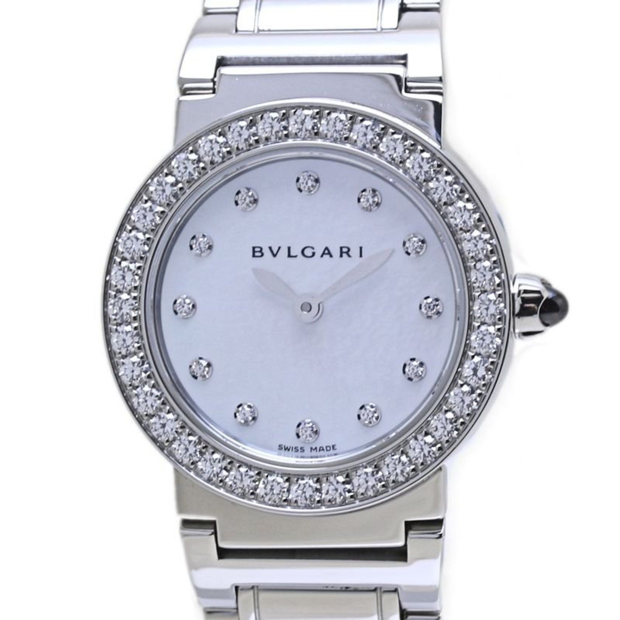 Bvlgari BVLGARI Women's Stainless Steel Watch with 12 Diamond Bezel (BBL26WSDS BBL26S 102374) 40086 Size ONE SIZE - 10 Thumbnail