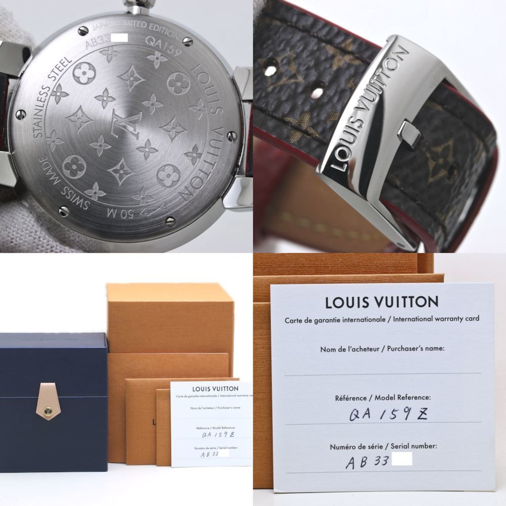 Louis Vuitton LOUIS VUITTON Tambour MM Rainbow Colored Stones QA159Z Women's Watch 40091 Size ONE SIZE - 9 Thumbnail