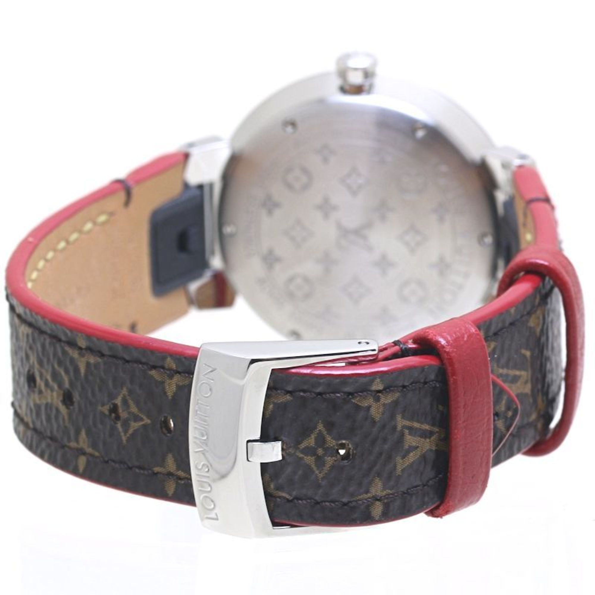Louis Vuitton LOUIS VUITTON Tambour MM Rainbow Colored Stones QA159Z Women's Watch 40091 Size ONE SIZE - 3 Thumbnail