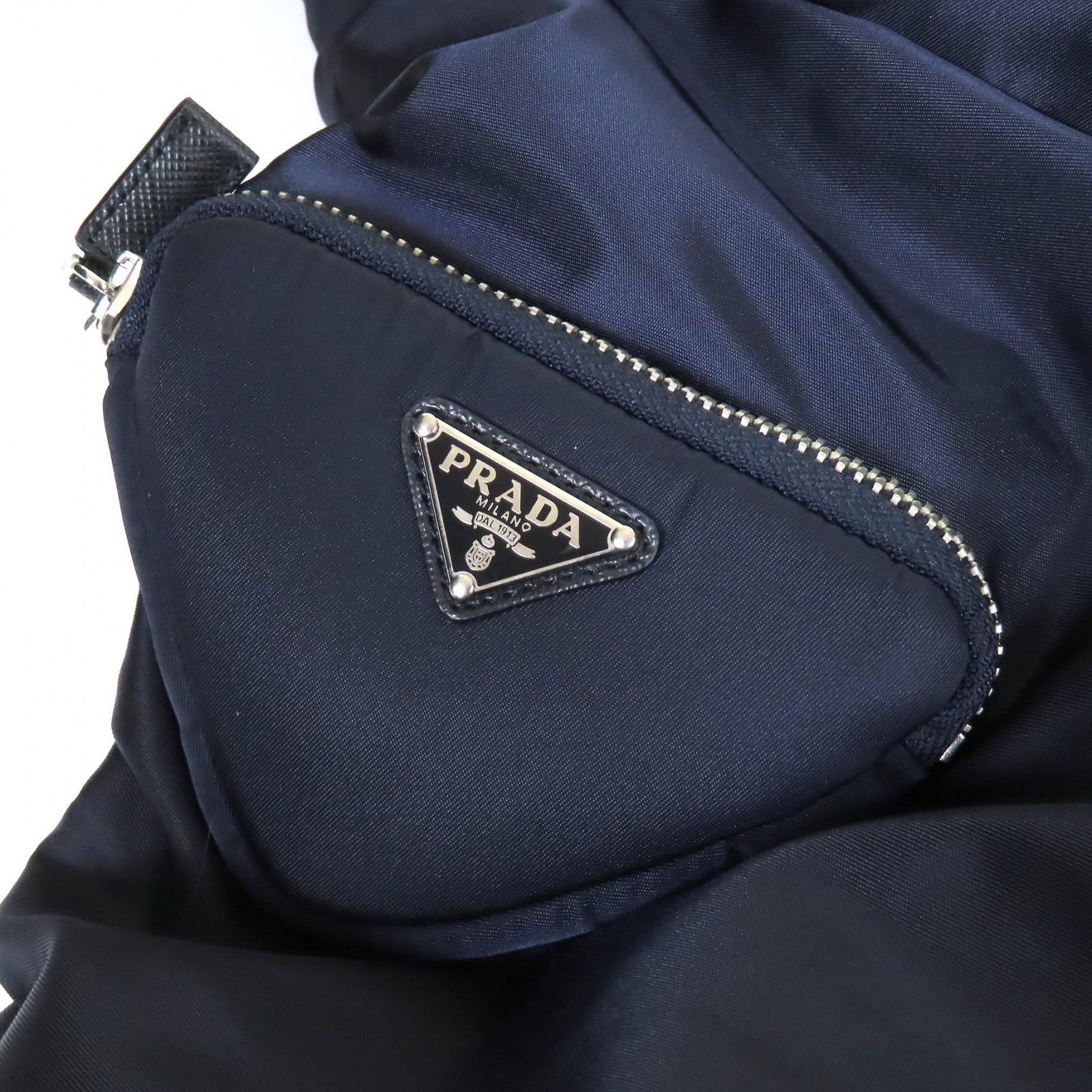 Prada Prada Prada Triangle logo pouch RE-NYLON Fur Hooded Coat Others Outerwear 29Y995 DUTY FREE for USA Size ONE SIZE - 6 Thumbnail