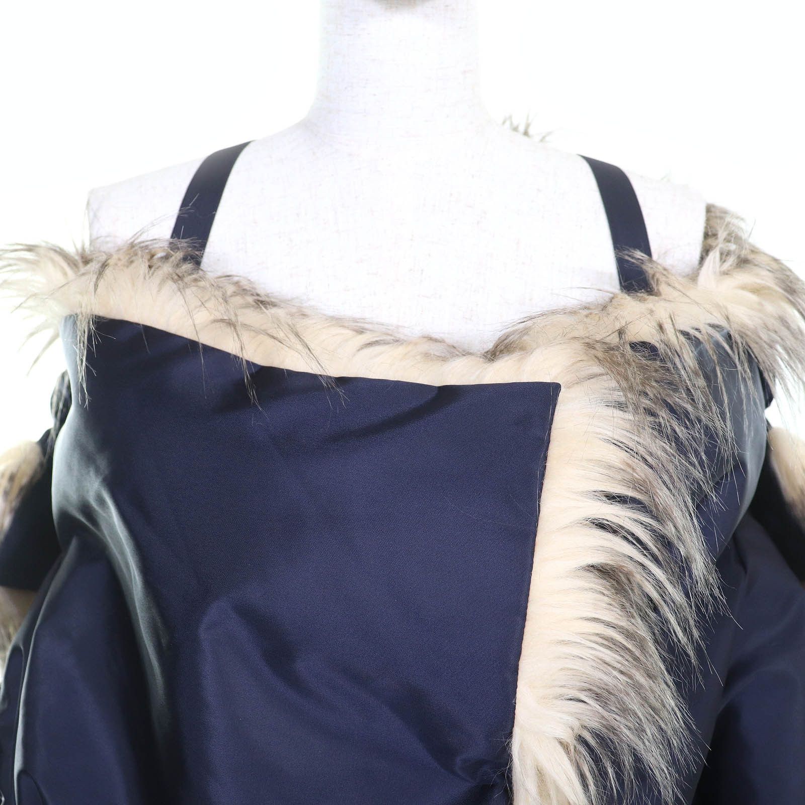 Prada Prada Prada Triangle logo pouch RE-NYLON Fur Hooded Coat Others Outerwear 29Y995 DUTY FREE for USA Size ONE SIZE - 4 Thumbnail