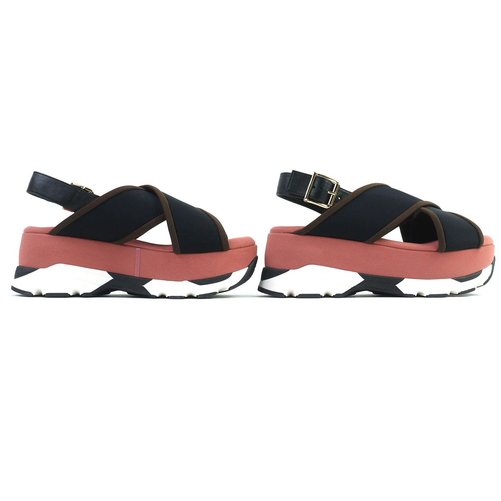 Marni Marni Marni Leather Cross Strap Platform Sandals Leather Shoes SAMA002708 DUTY FREE for USA Size ONE SIZE - 4 Thumbnail