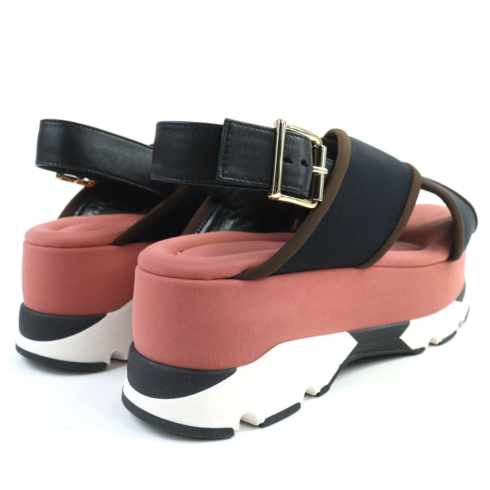 Marni Marni Marni Leather Cross Strap Platform Sandals Leather Shoes SAMA002708 DUTY FREE for USA Size ONE SIZE - 7 Thumbnail