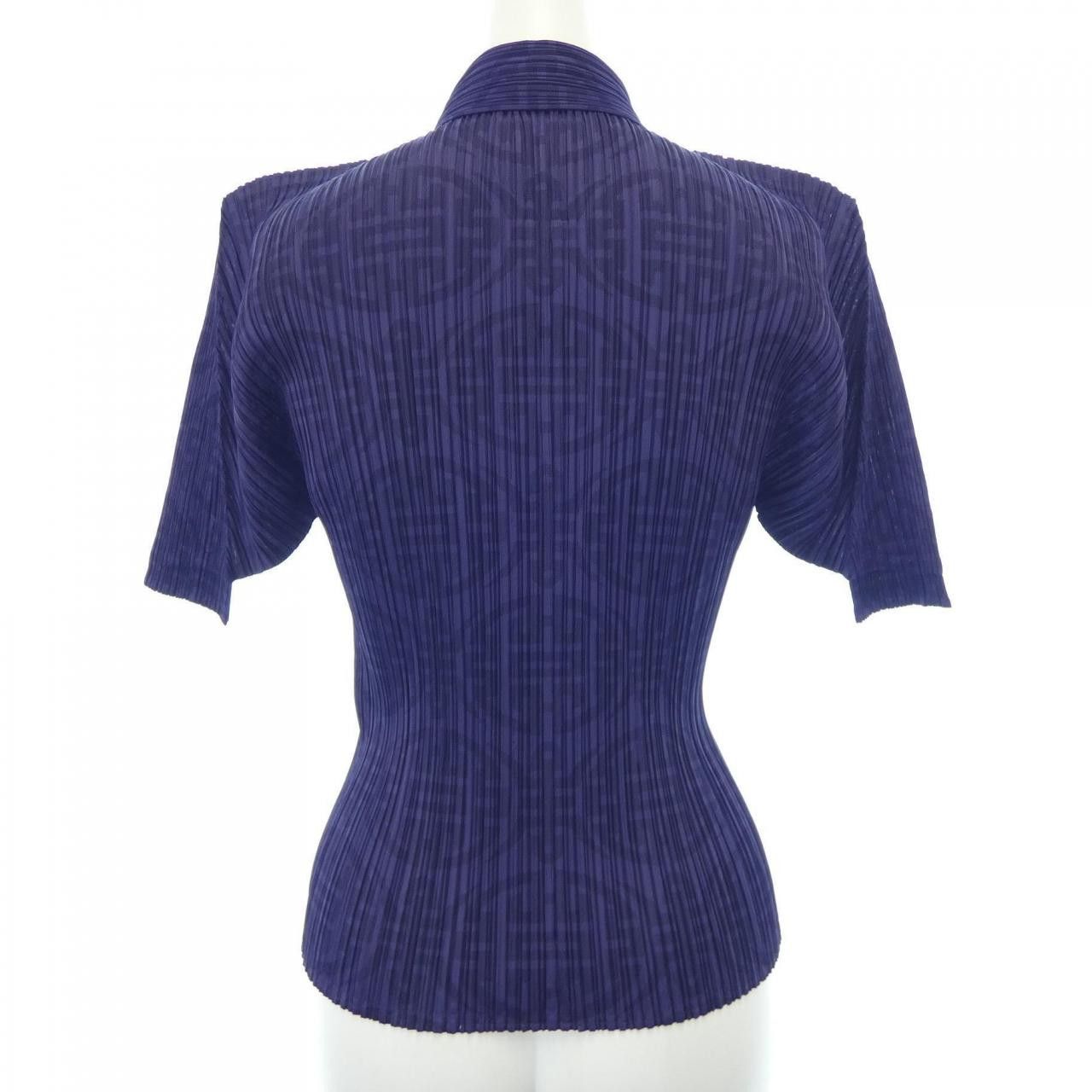 Issey Miyake Issey Miyake Pleats Please S/S Shirt Plastic Tops PP82-JK761 DUTY FREE for USA Size ONE SIZE - 2 Thumbnail