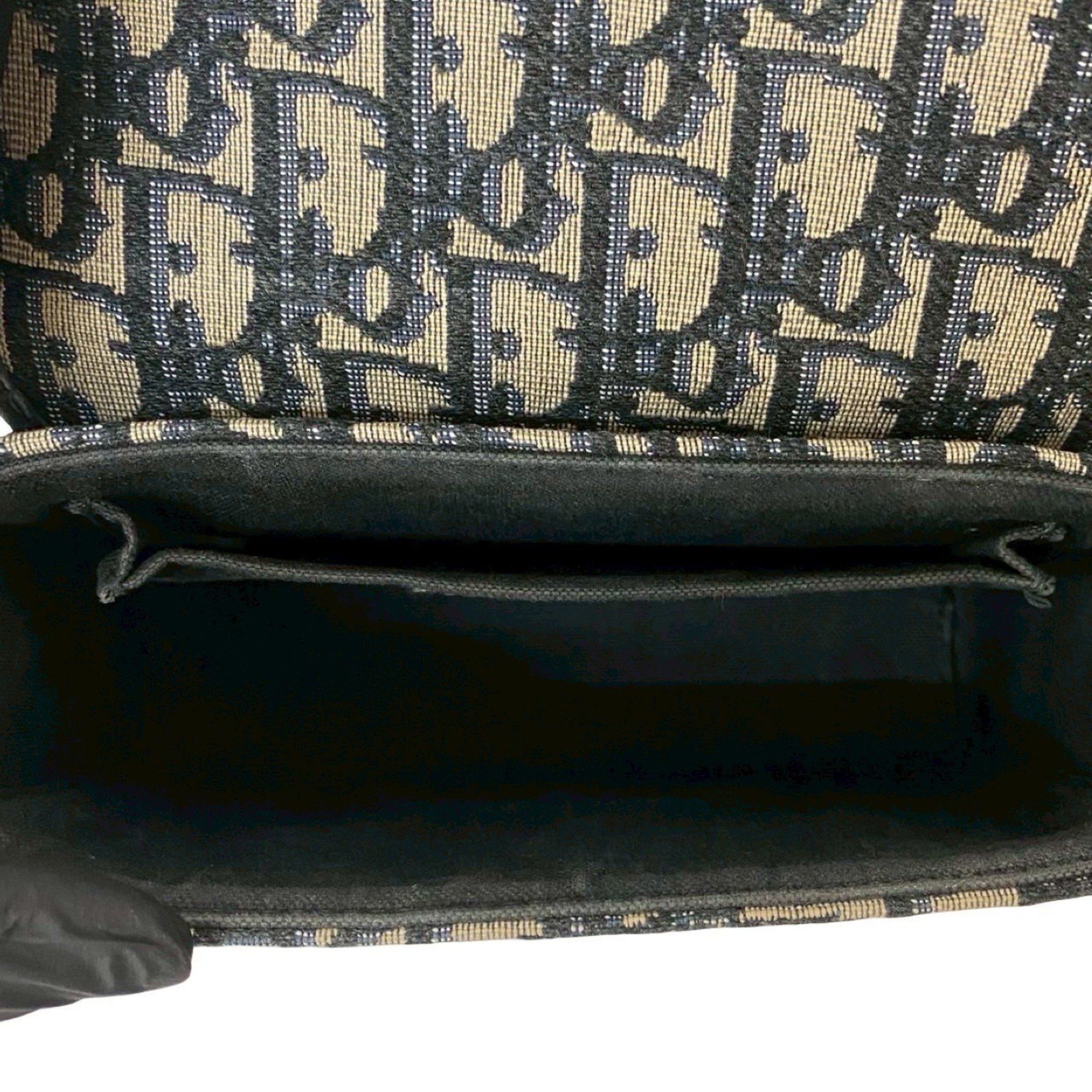 Dior Near-unused Christian Dior Trotter 30 Montaigne Oblique Leather and Canvas Mini Shoulder Bag, Navy, 23229 Size ONE SIZE - 9 Thumbnail