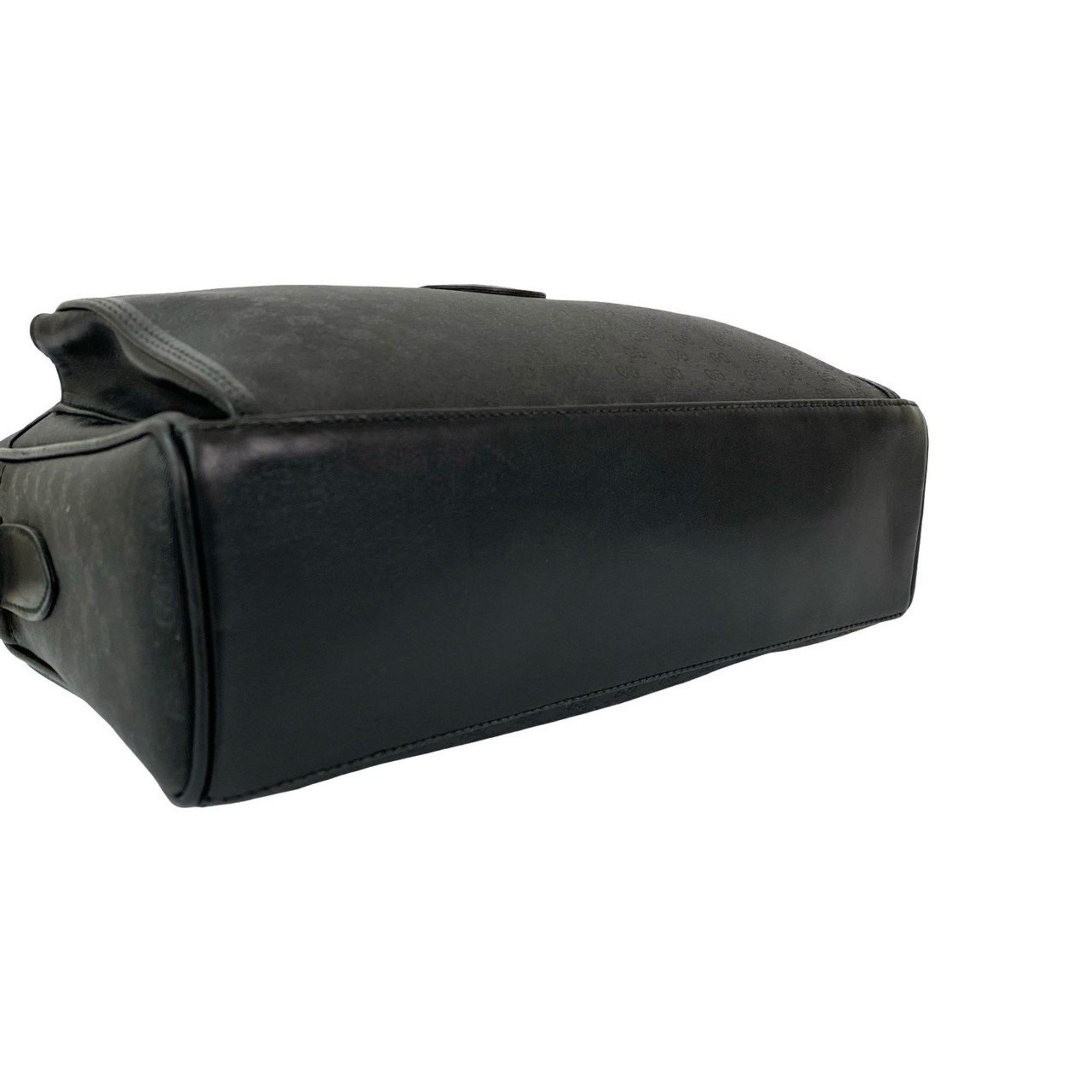 Gucci GUCCI Vintage Micro GG Logo Leather Shoulder Bag/Pochette in Black 97645 Size ONE SIZE - 7 Thumbnail