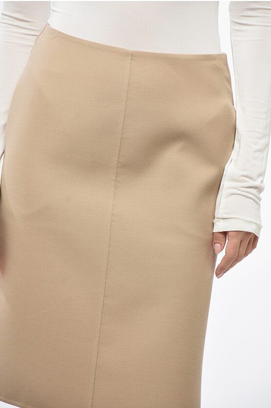 A-Line Midi Skirt with Back Zip