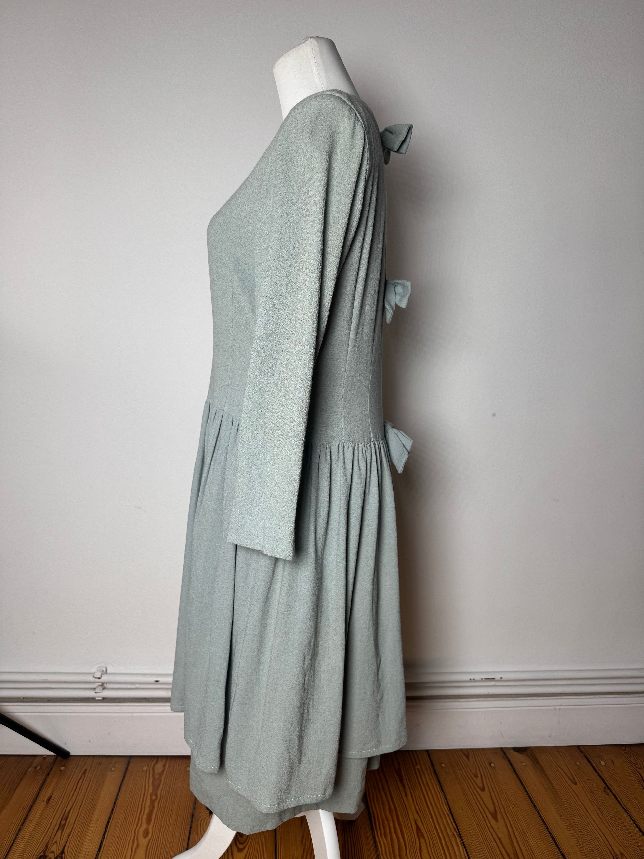 Balenciaga Vintage Silk Dress Turquoise L Size M / US 6-8 / IT 42-44 - 14 Thumbnail