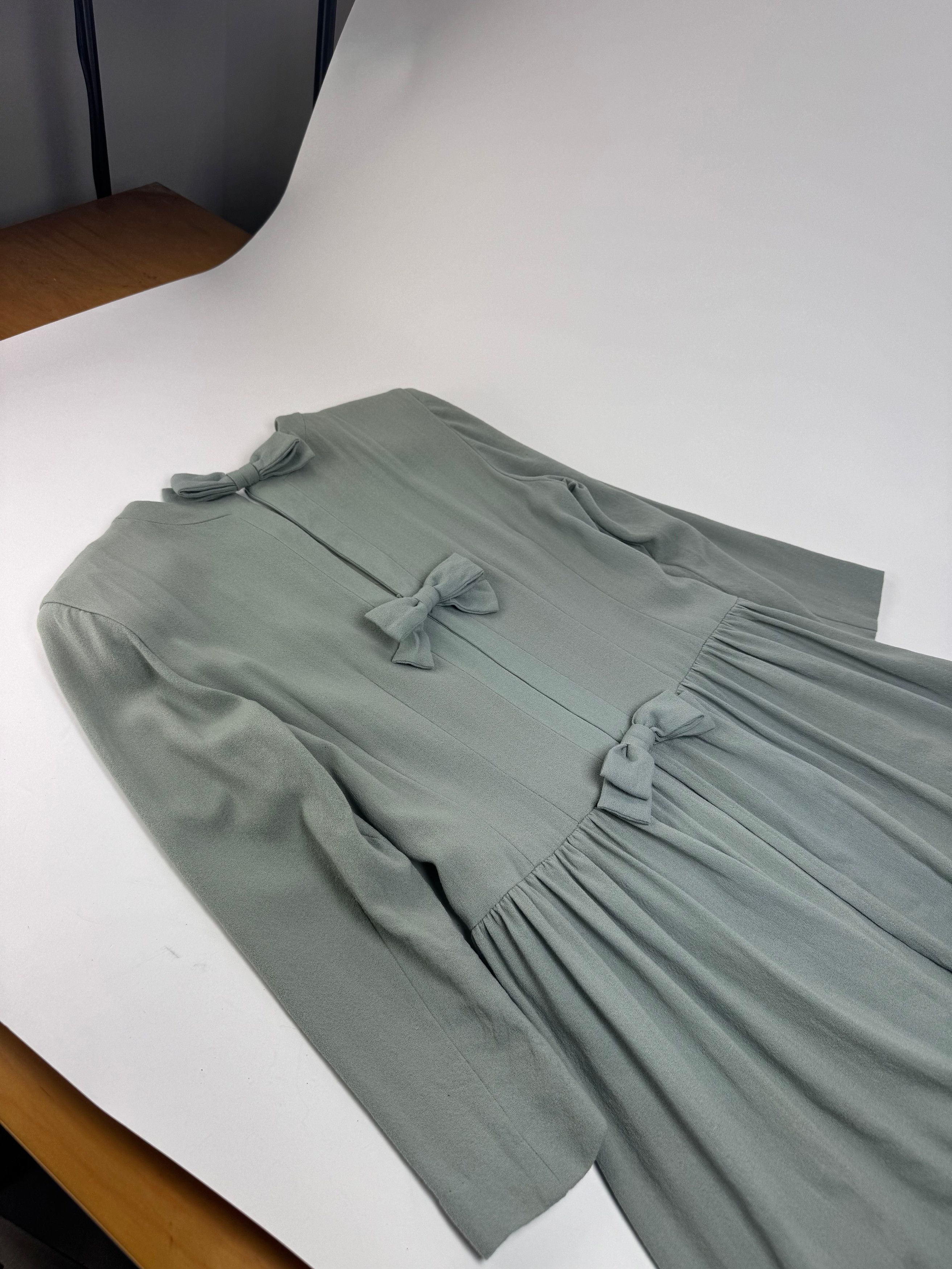 Balenciaga Vintage Silk Dress Turquoise L Size M / US 6-8 / IT 42-44 - 10 Thumbnail